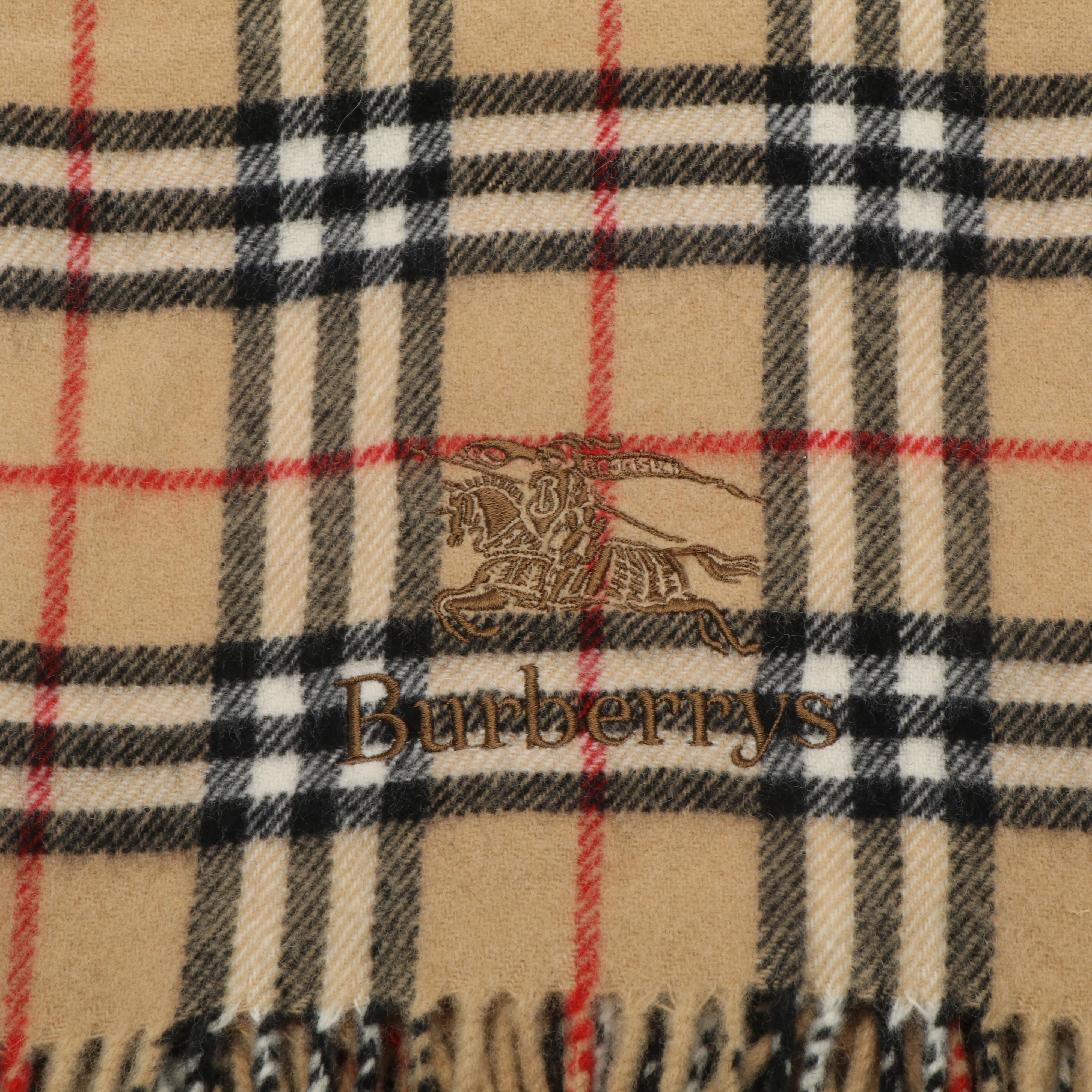 Burberrys of London Fringed House Check Wool Wrap