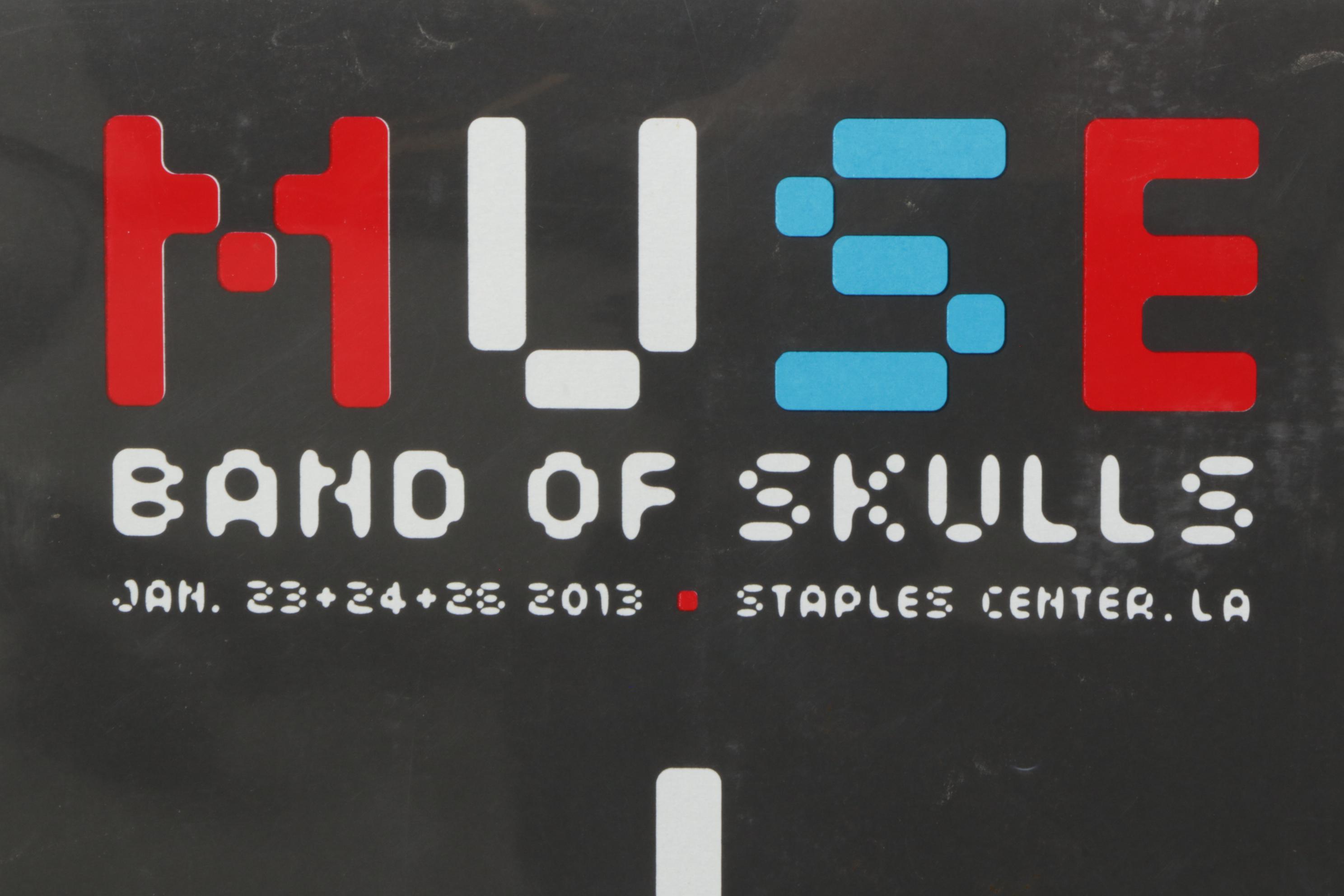 Muse w/ Band of Skulls Staples Center 2013 Concert Poster Designed By Kii Arens