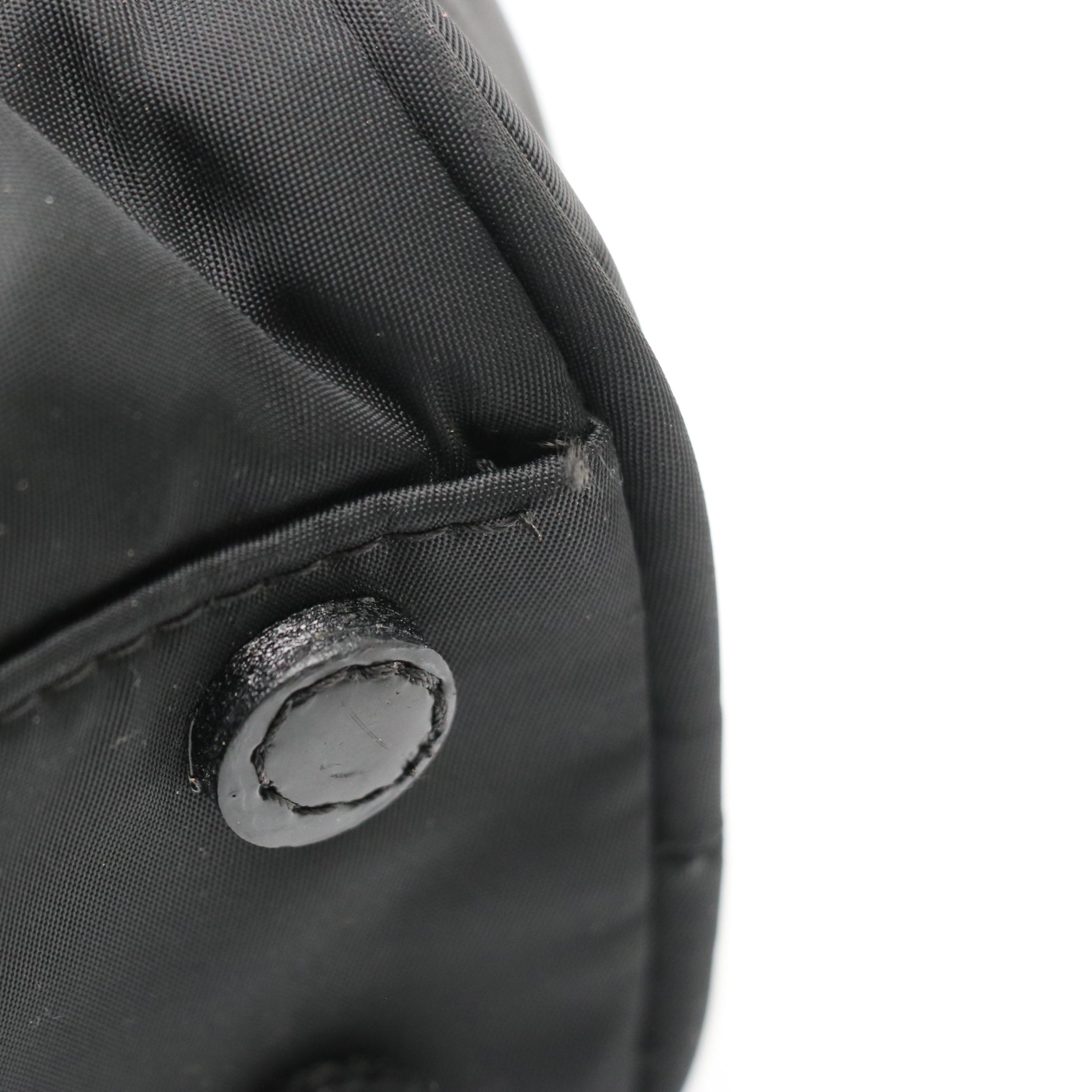 Prada Zip-Around Shoulder Tote in Black Tessuto Nylon