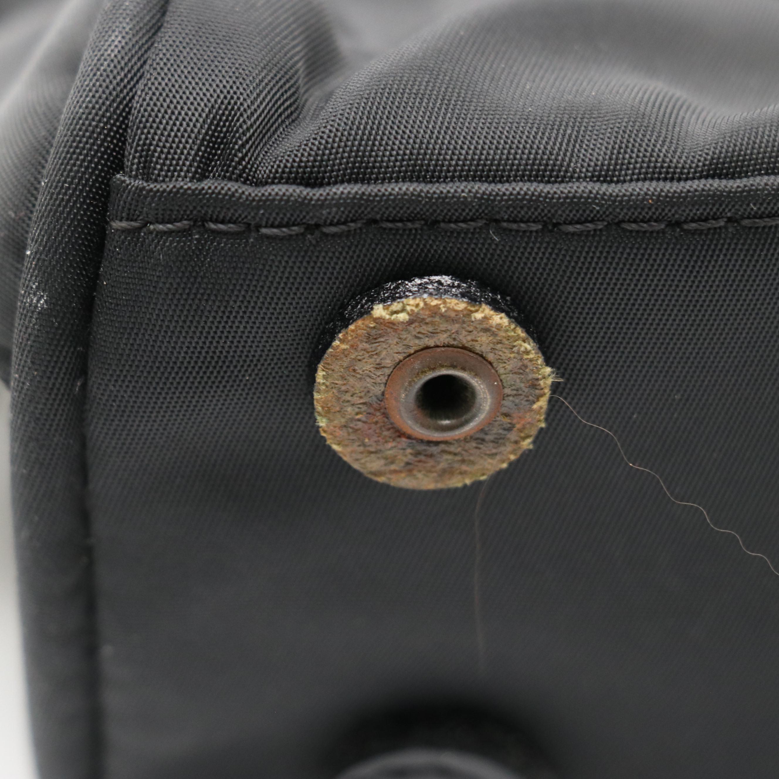 Prada Zip-Around Shoulder Tote in Black Tessuto Nylon