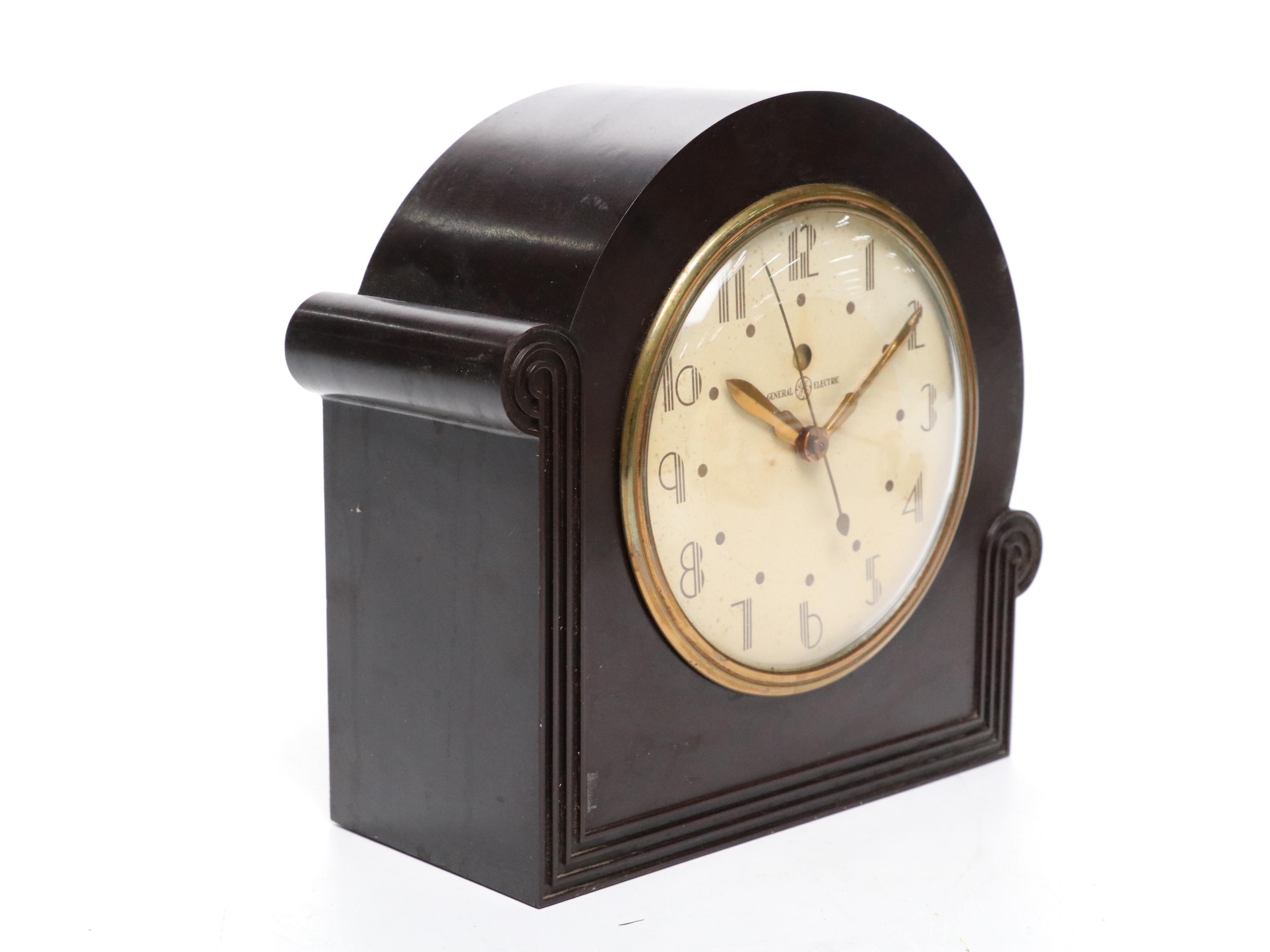Art Deco Telecron and General Electric Desk Alarm Clocks