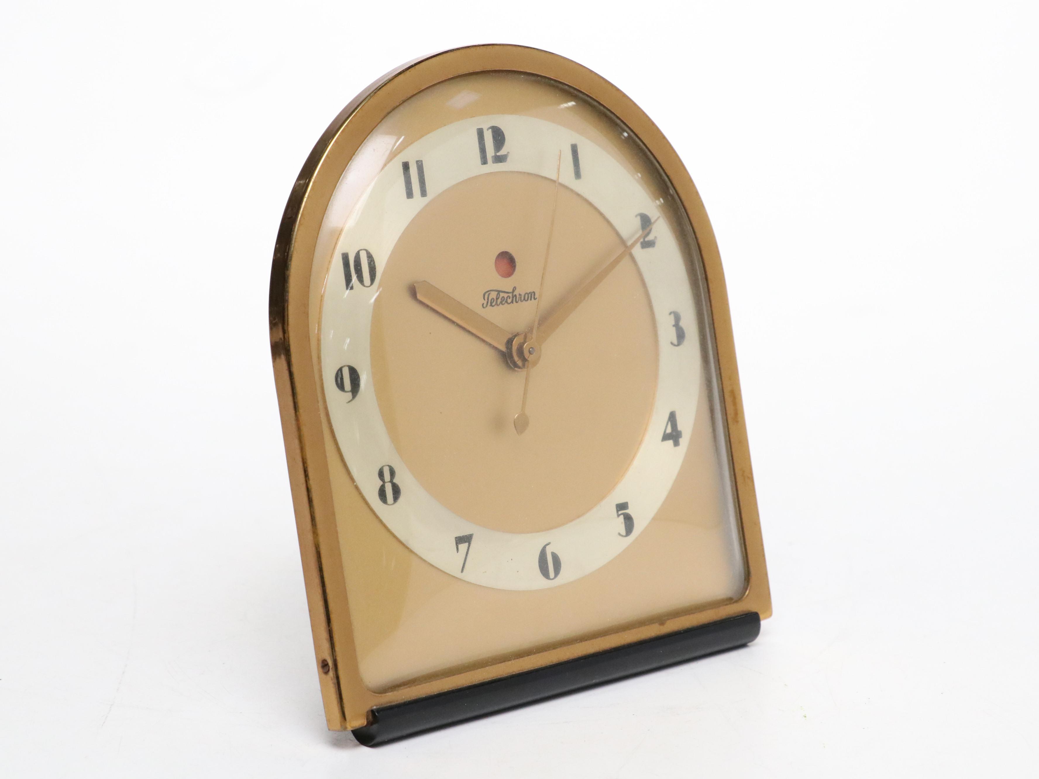 Art Deco Telecron and General Electric Desk Alarm Clocks
