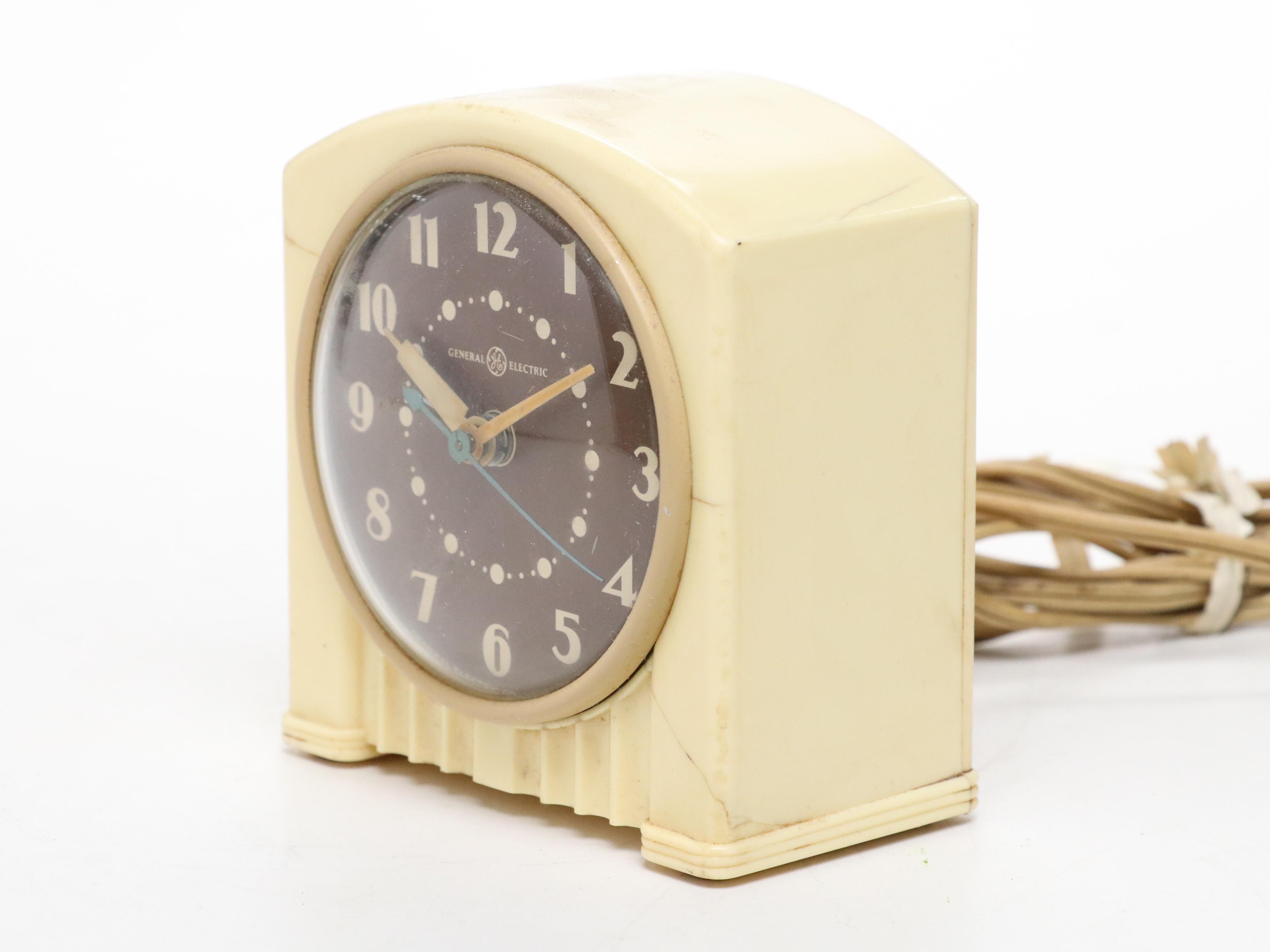 Art Deco Telecron and General Electric Desk Alarm Clocks
