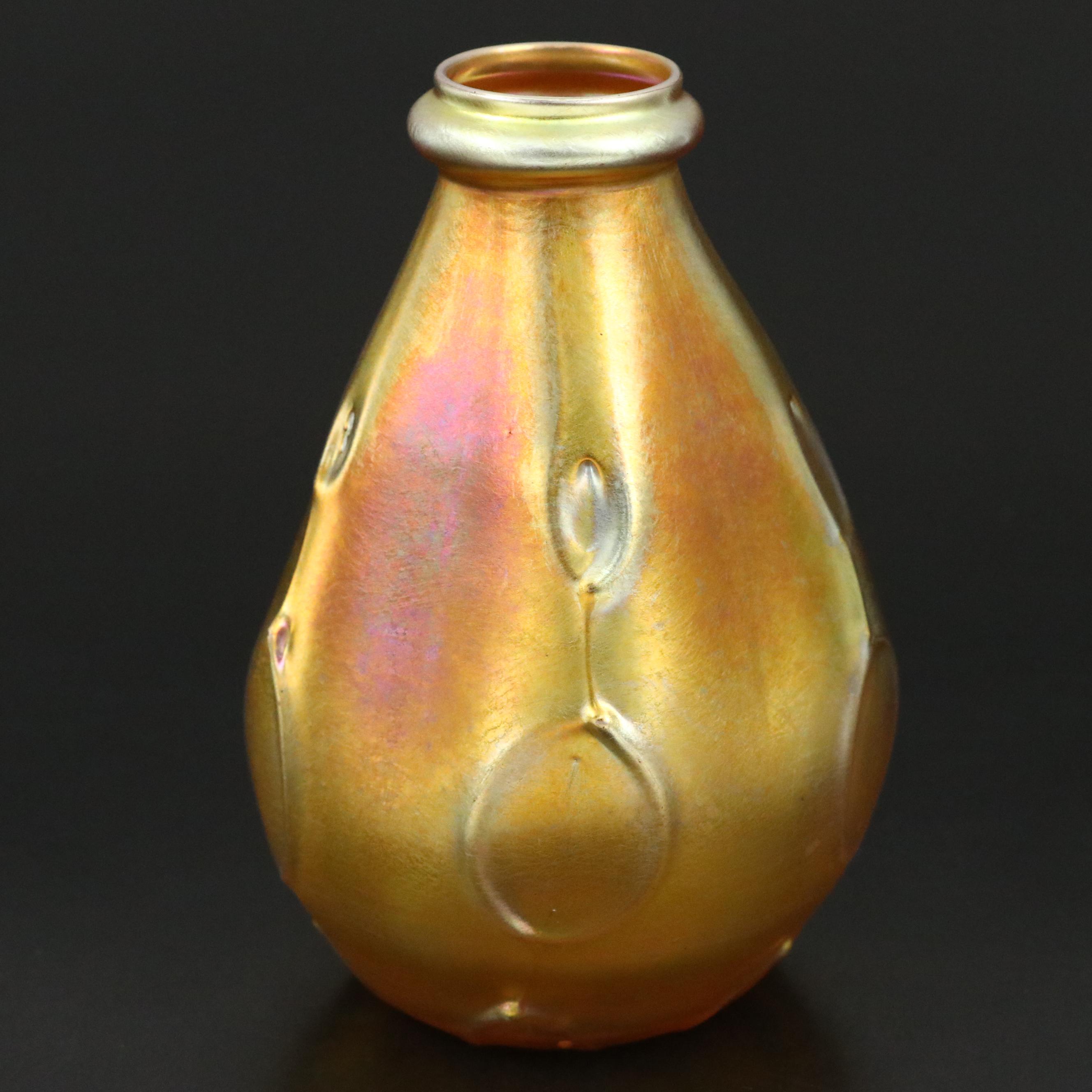 Louis Comfort Tiffany Favrile Art Glass Vase, Early 20th Century