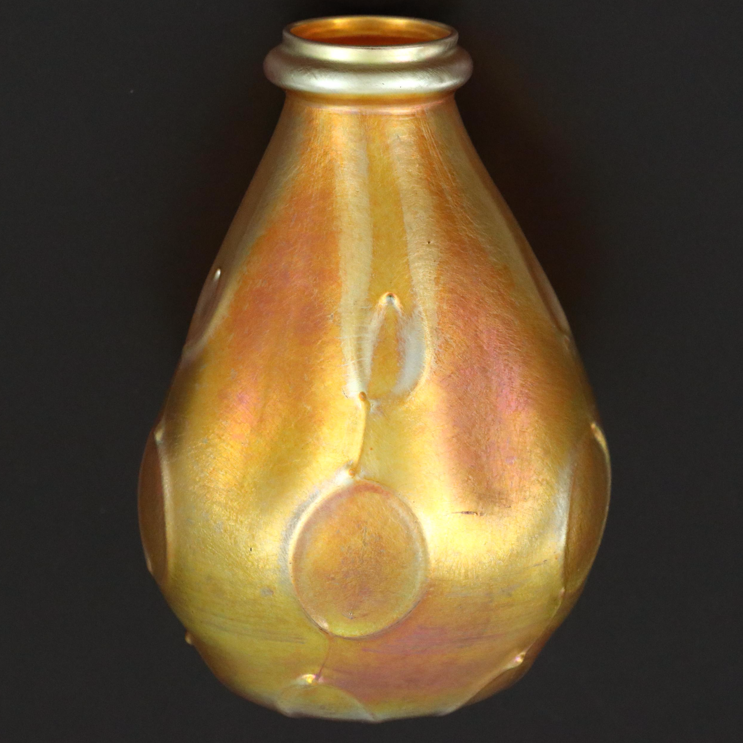 Louis Comfort Tiffany Favrile Art Glass Vase, Early 20th Century