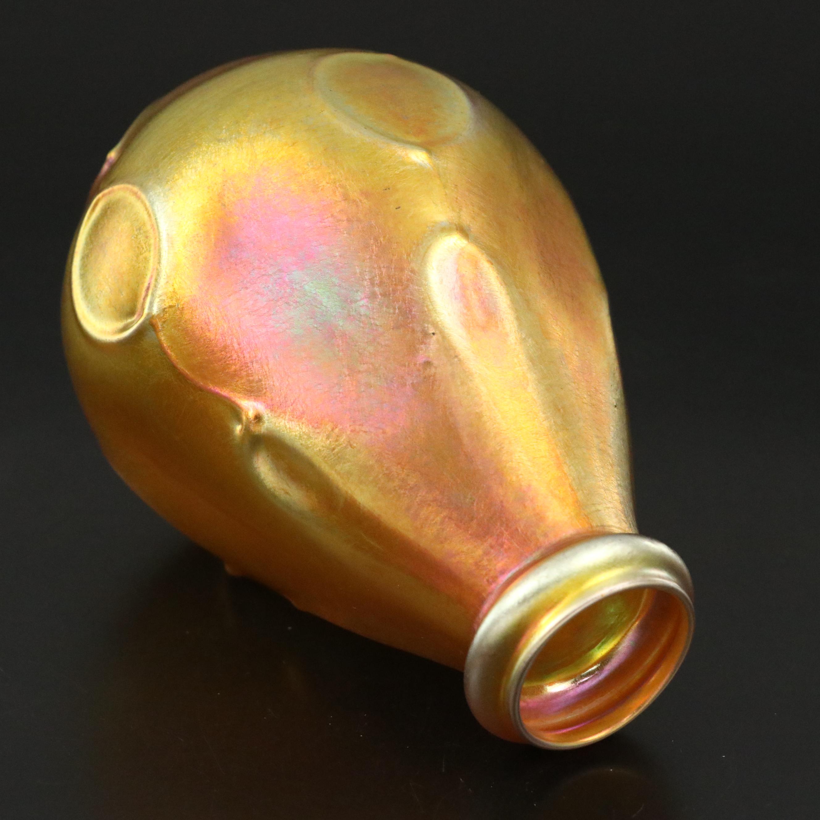 Louis Comfort Tiffany Favrile Art Glass Vase, Early 20th Century