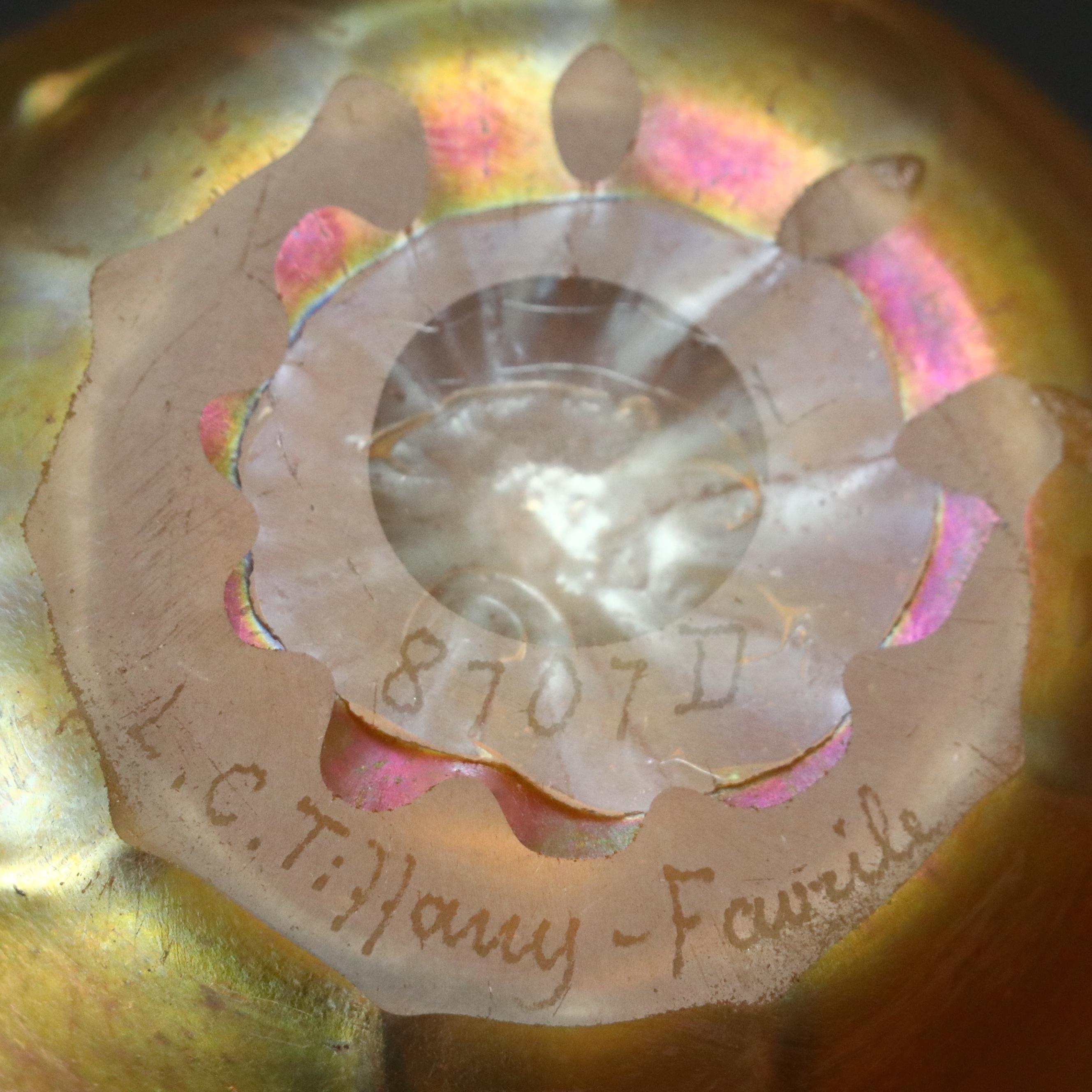 Louis Comfort Tiffany Favrile Art Glass Vase, Early 20th Century