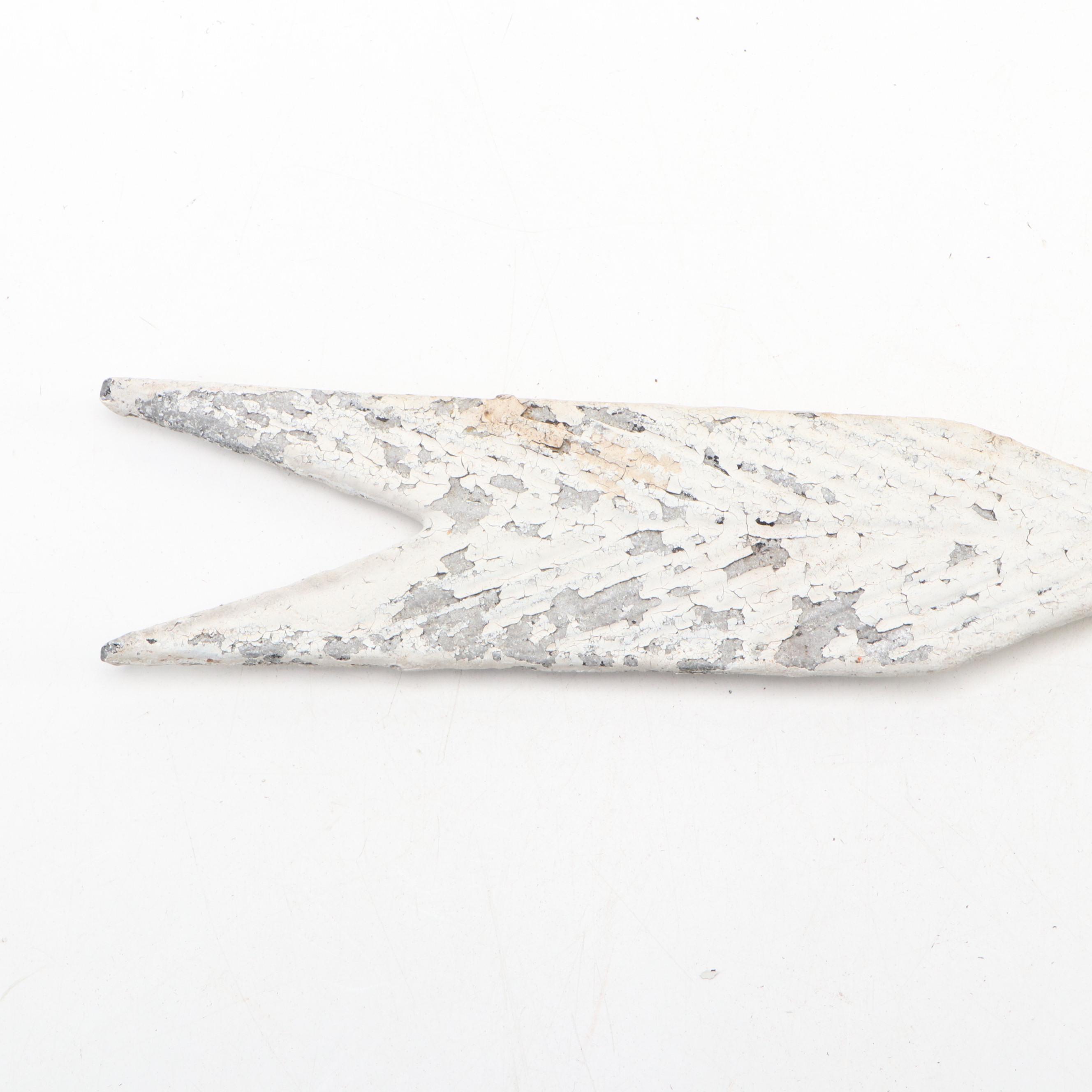 Painted Cast Metal Rooster Wind Vane