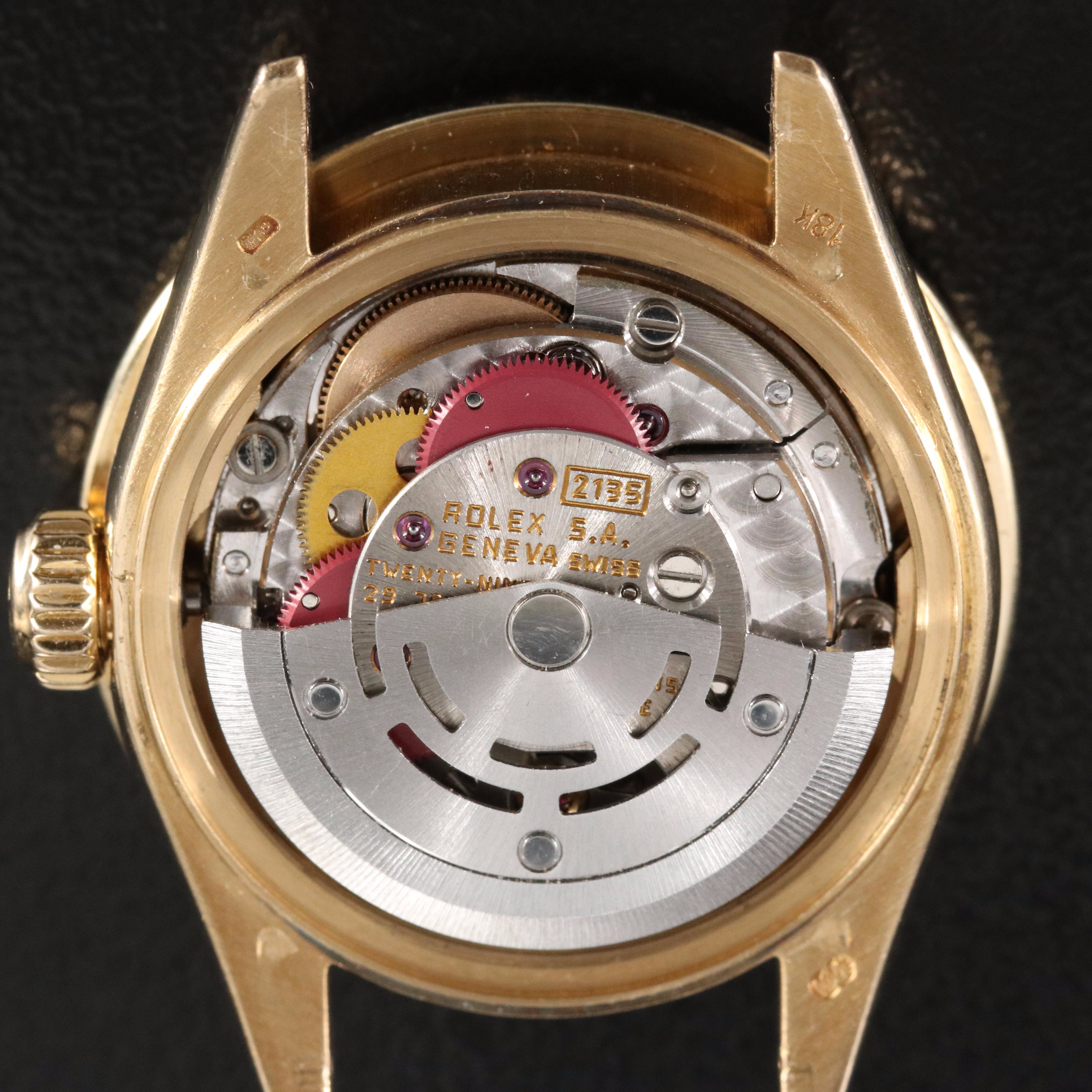 Rolex Datejust 69178 Custom Diamond Bezel & Dial 26mm 18K Gold Automatic Watch