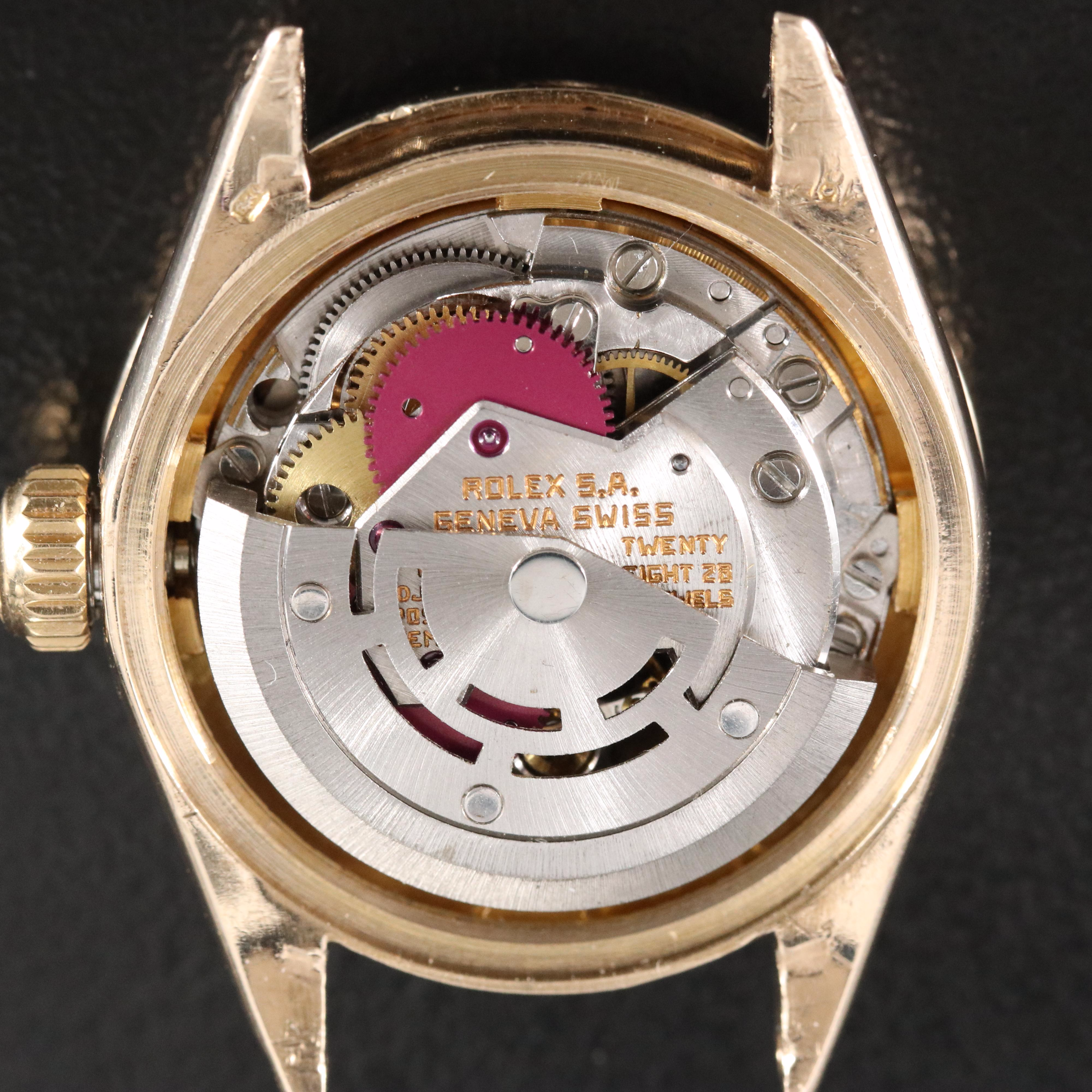 Rolex Datejust 6917 Custom Diamond Bezel 26mm 18K Gold Automatic Watch