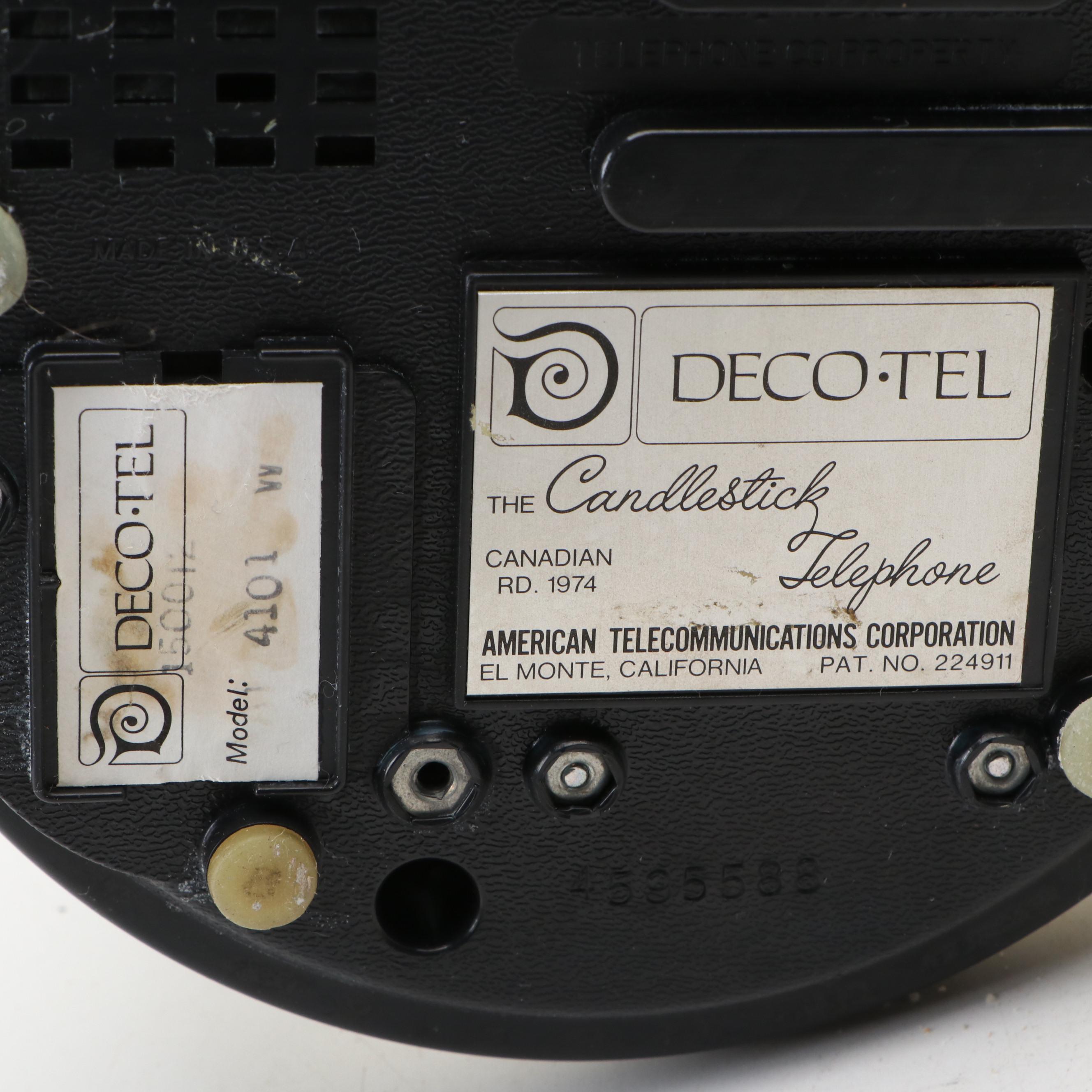 Deco-Tel French Candlestick Style Rotary Dial Telephone