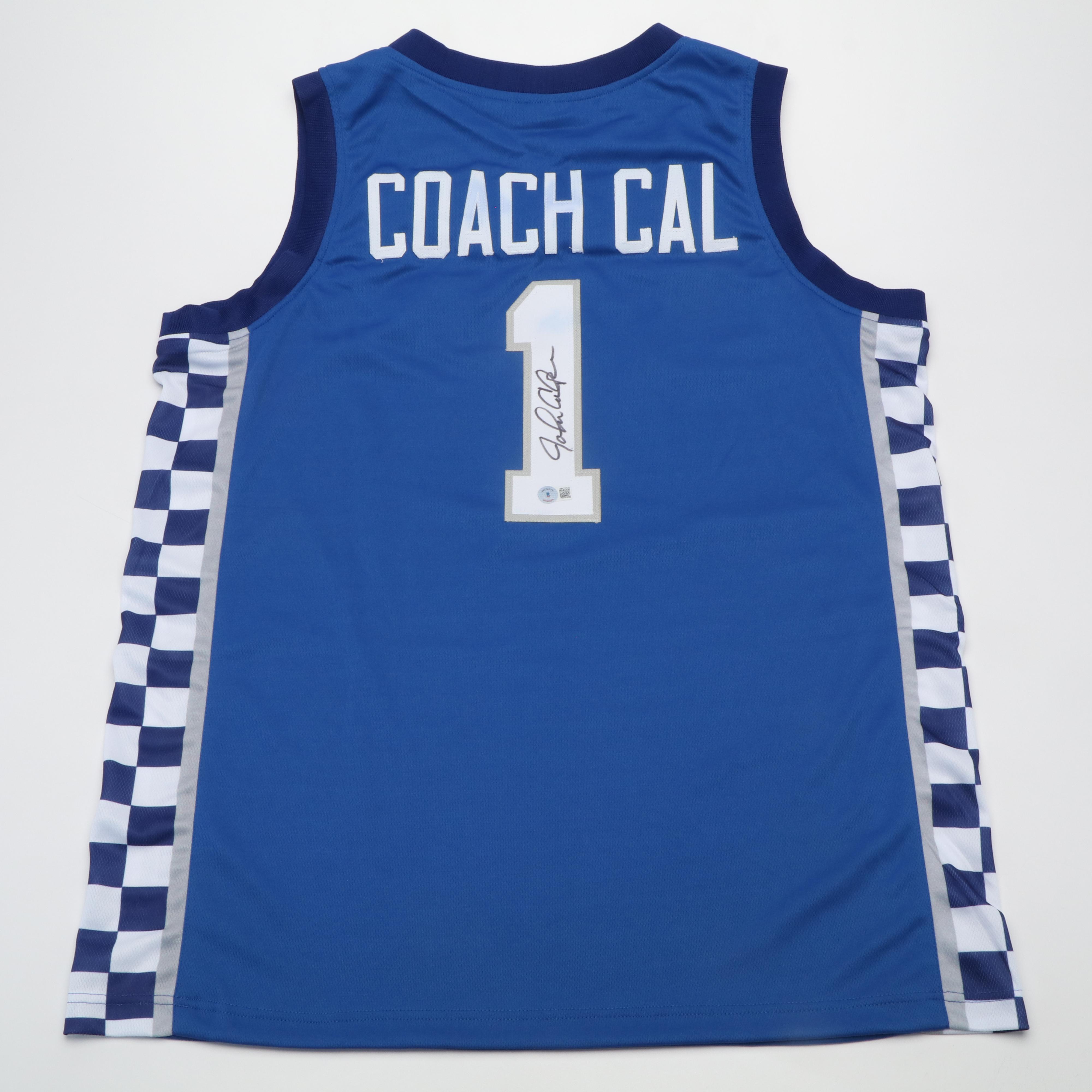 John Calipari Signed University Of Kentucky Basketball Jersey, Beckett