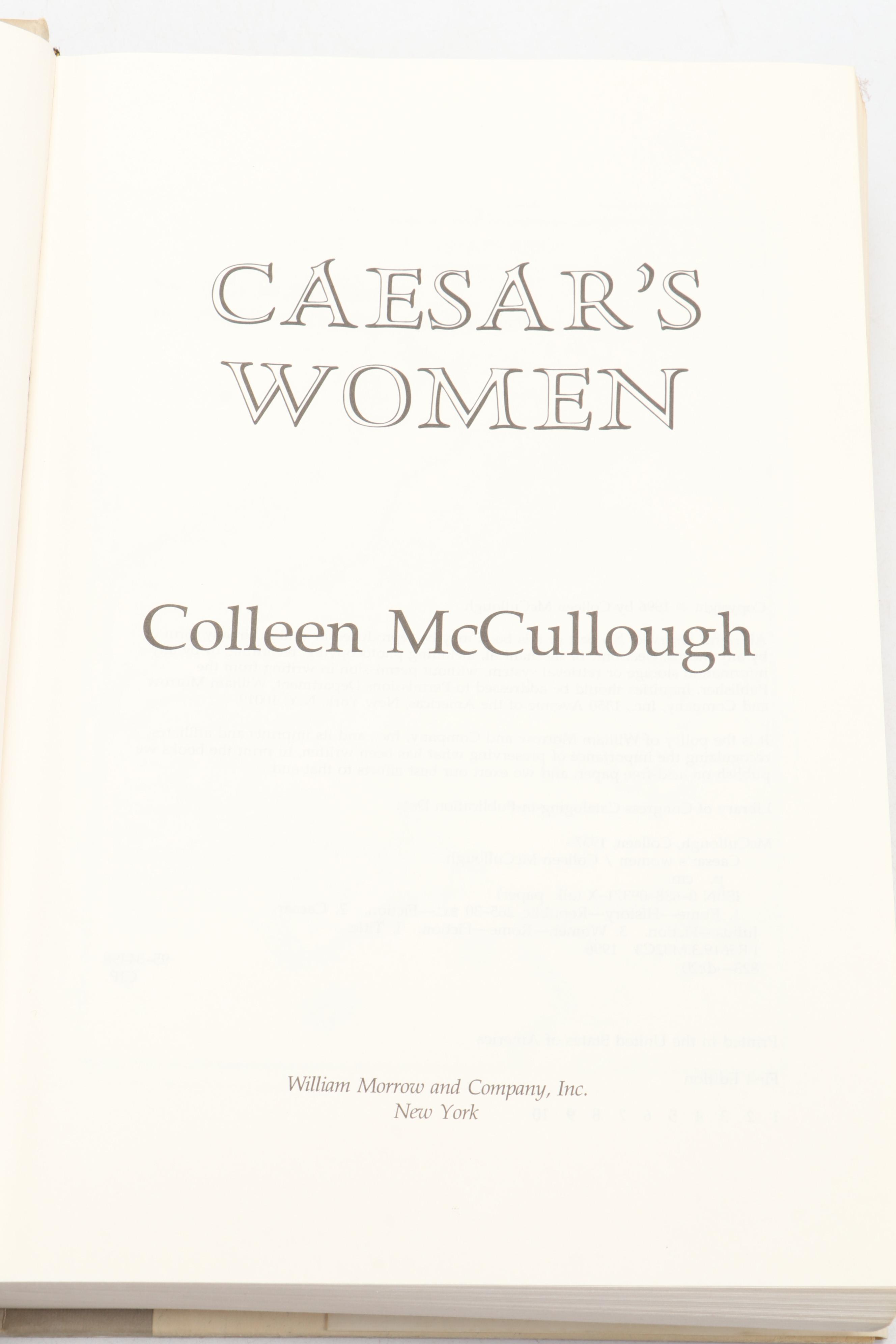 First Edition "Caesar's Women" and More Historical Fiction by Colleen McCullough