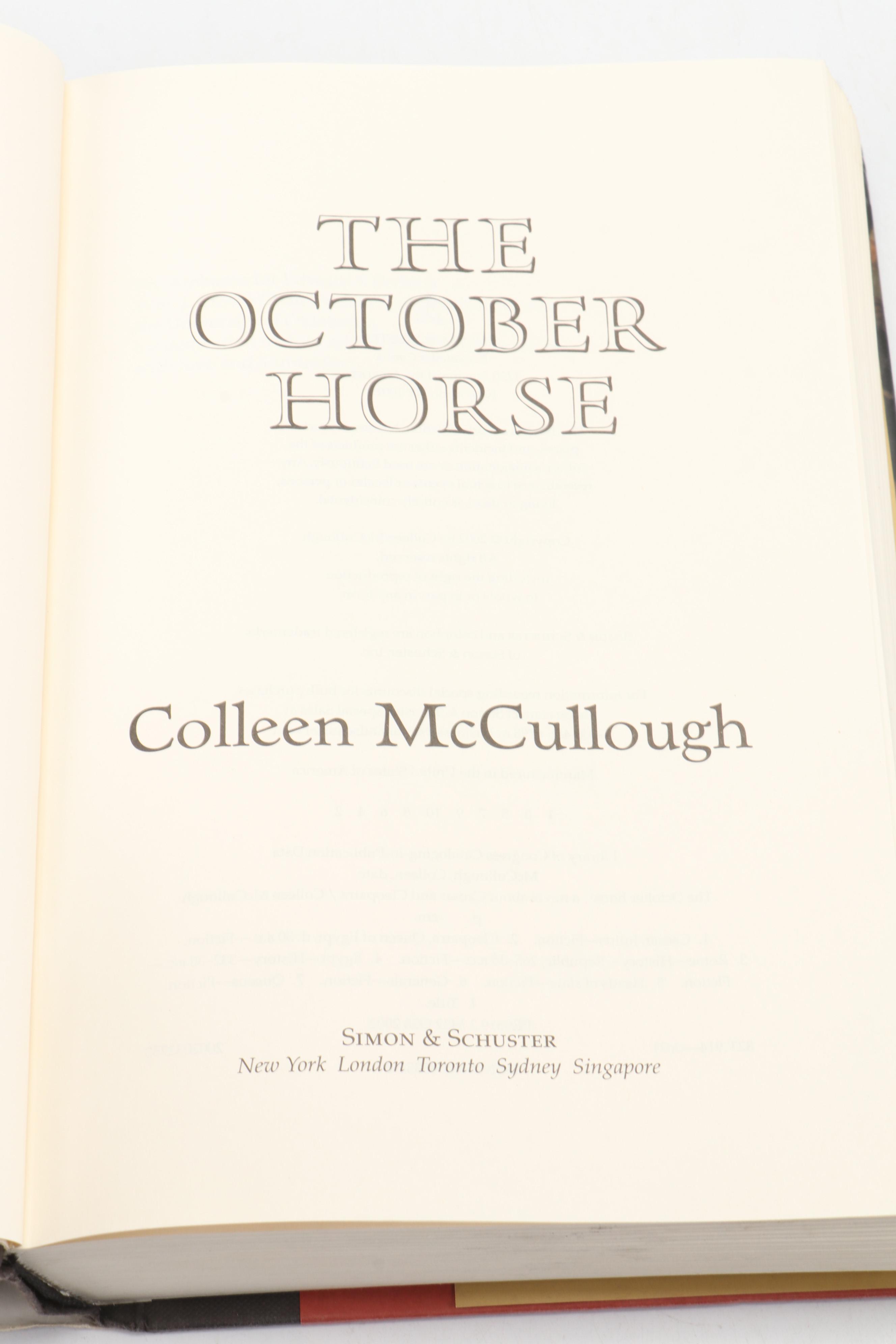 First Edition "Caesar's Women" and More Historical Fiction by Colleen McCullough