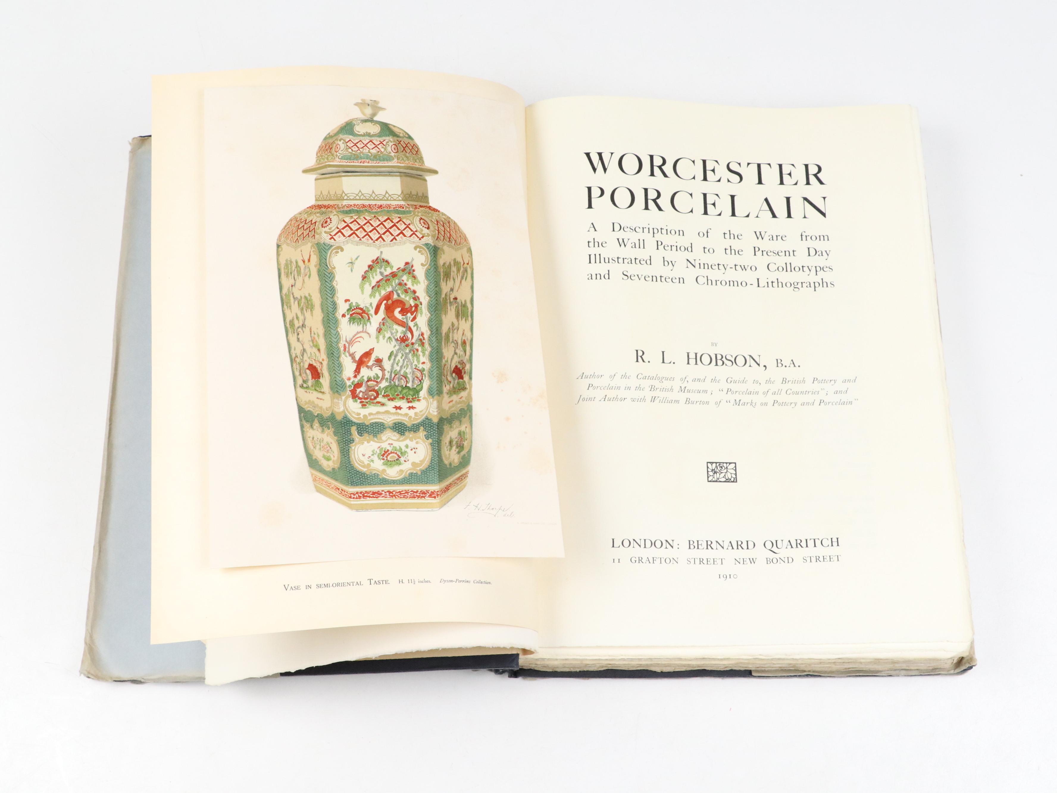 Royal Worchester "Millennium" Mantel Clock and "Worchester Porcelain" Book