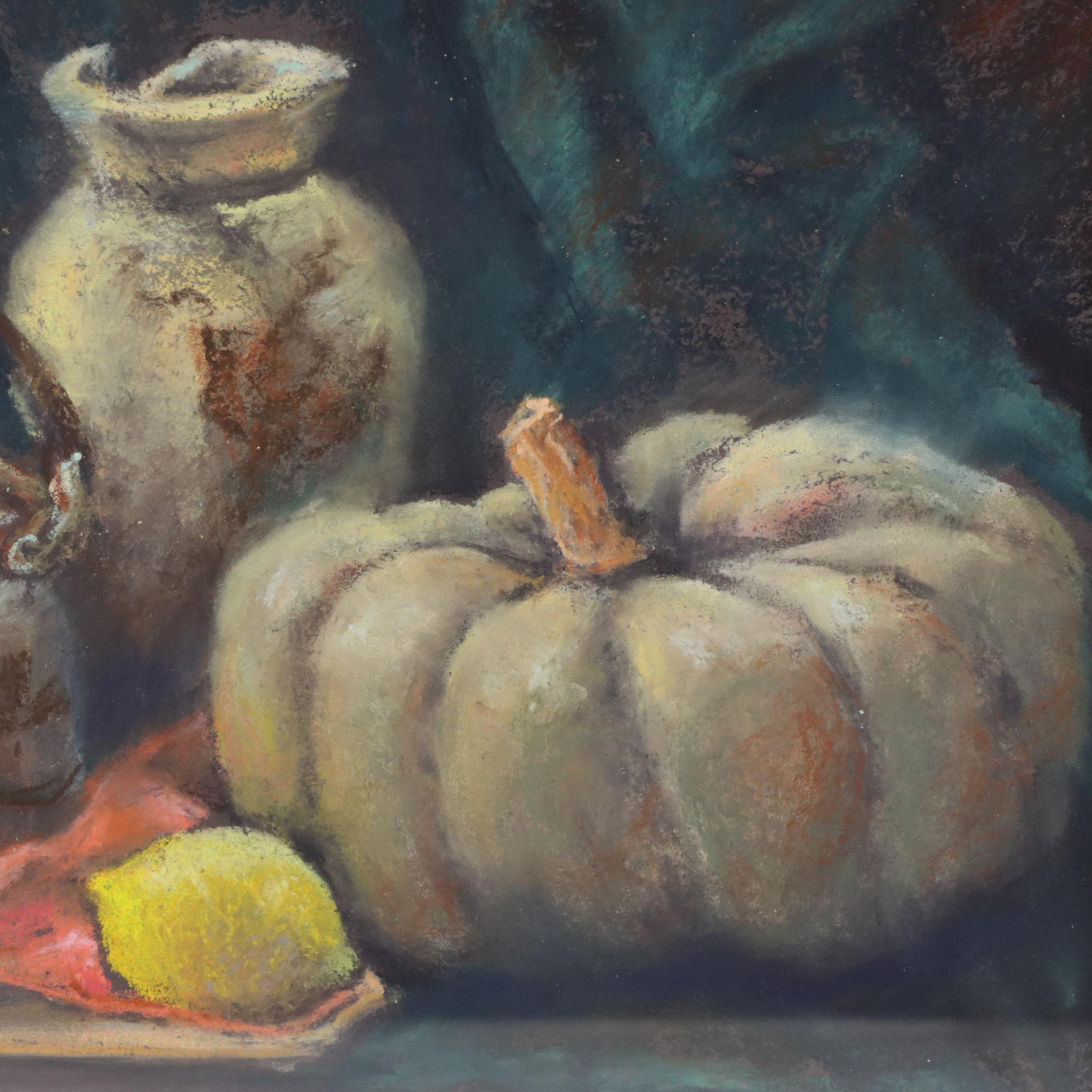 Carolyn Ott Martin Pastel Drawing "Still Life," 21st Century