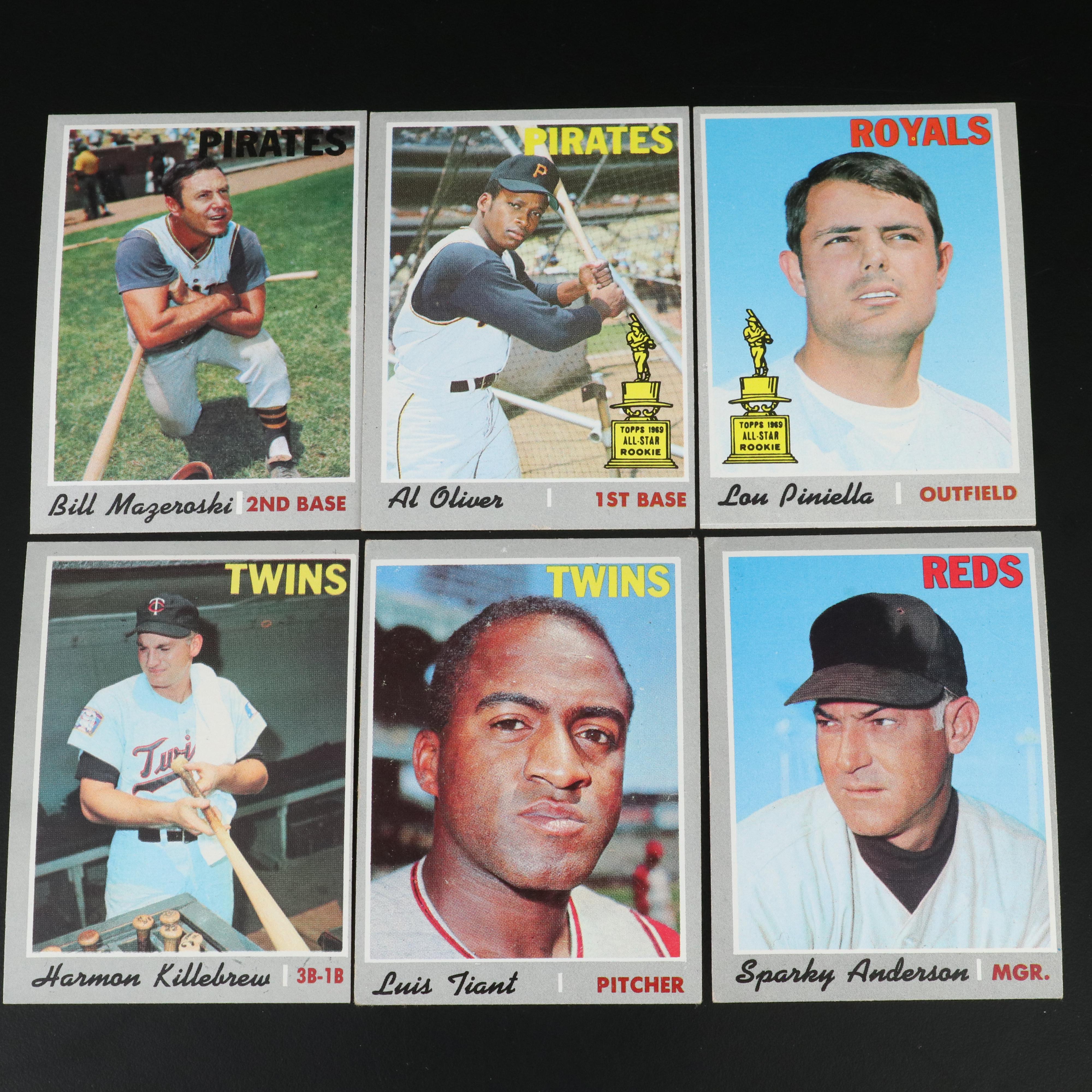 1970 Topps Baseball Cards Featuring Hank Aaron, Roberto Clemente, and More