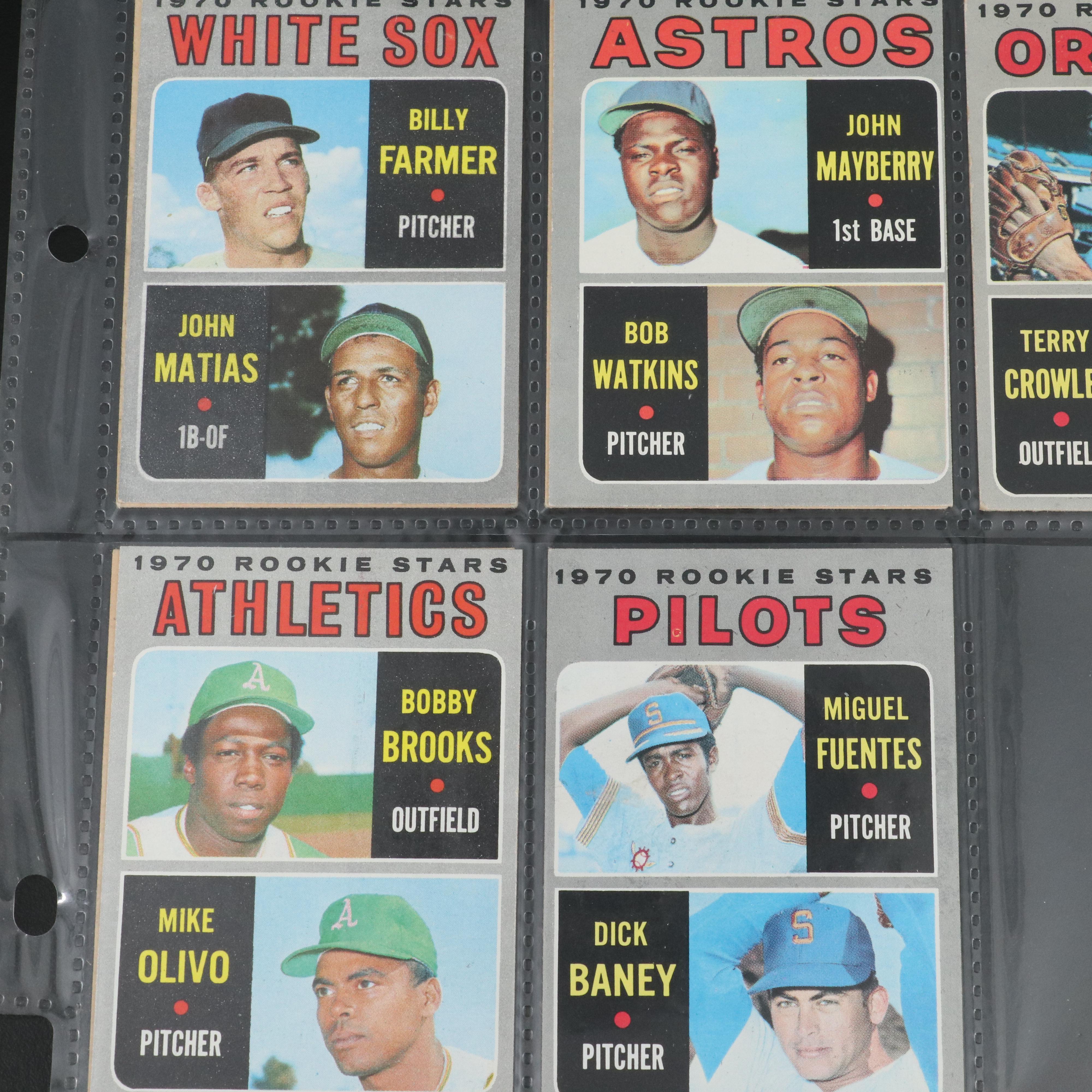 1970 Topps Baseball Cards Featuring Hank Aaron, Roberto Clemente, and More