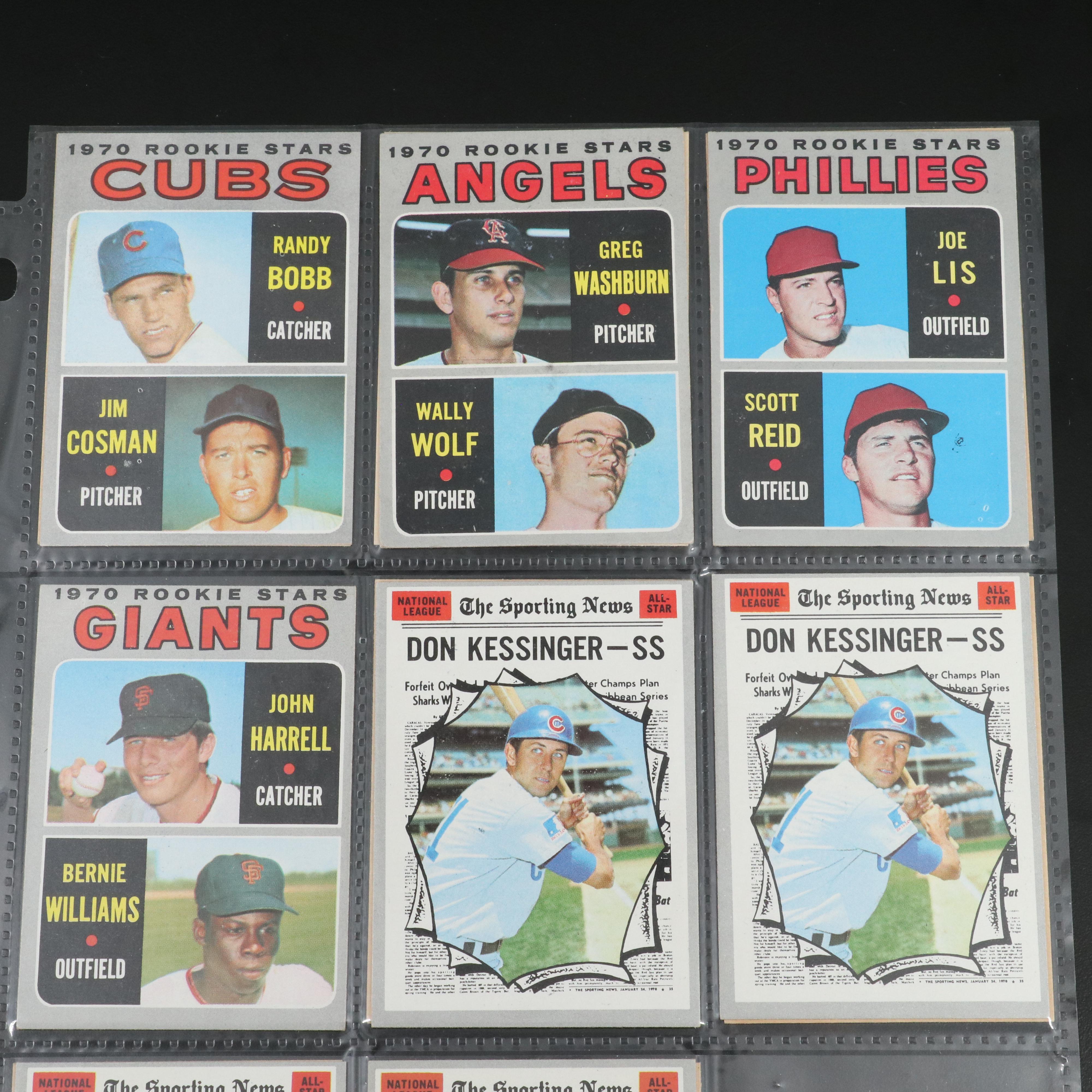 1970 Topps Baseball Cards Featuring Hank Aaron, Roberto Clemente, and More