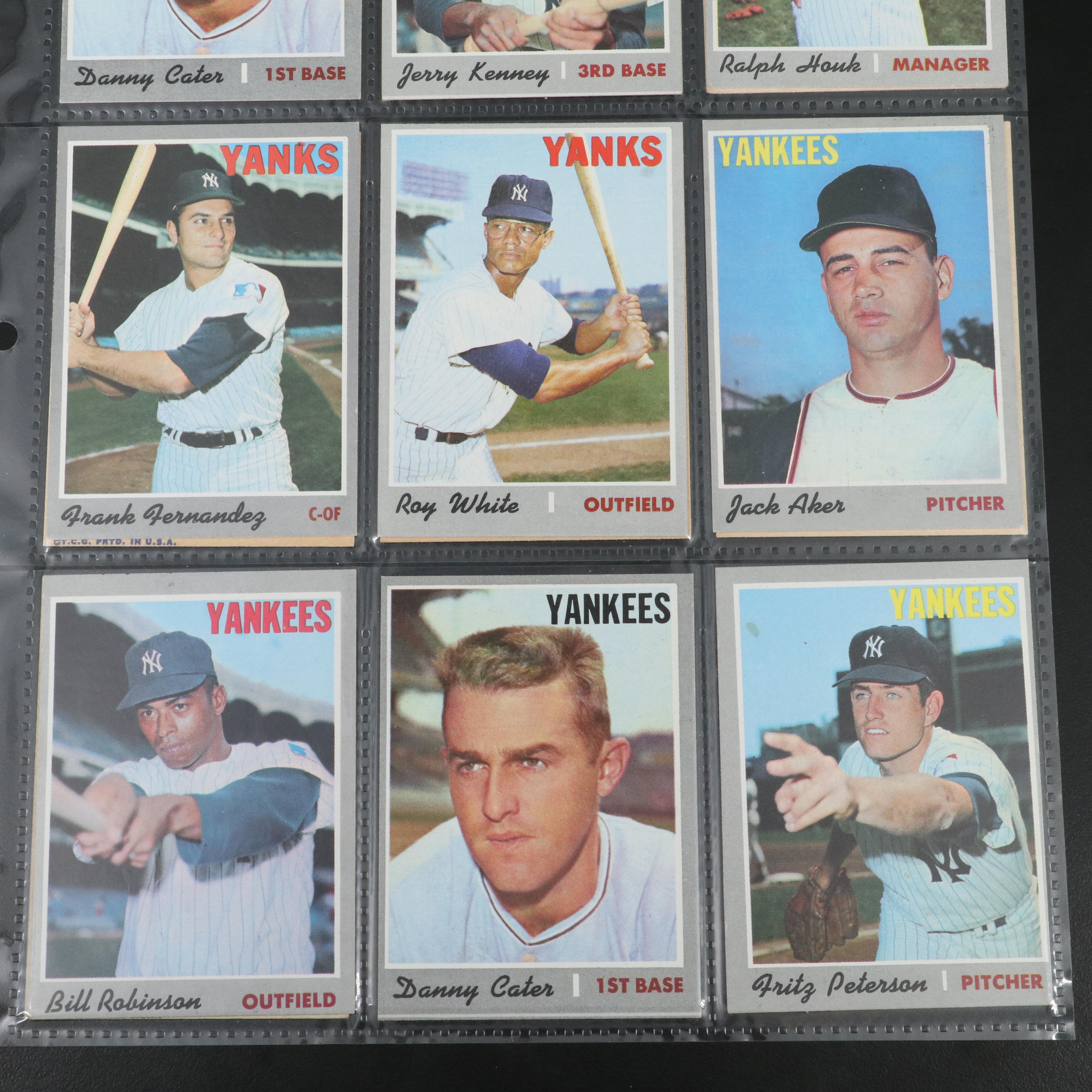 1970 Topps Baseball Cards Featuring Hank Aaron, Roberto Clemente, and More