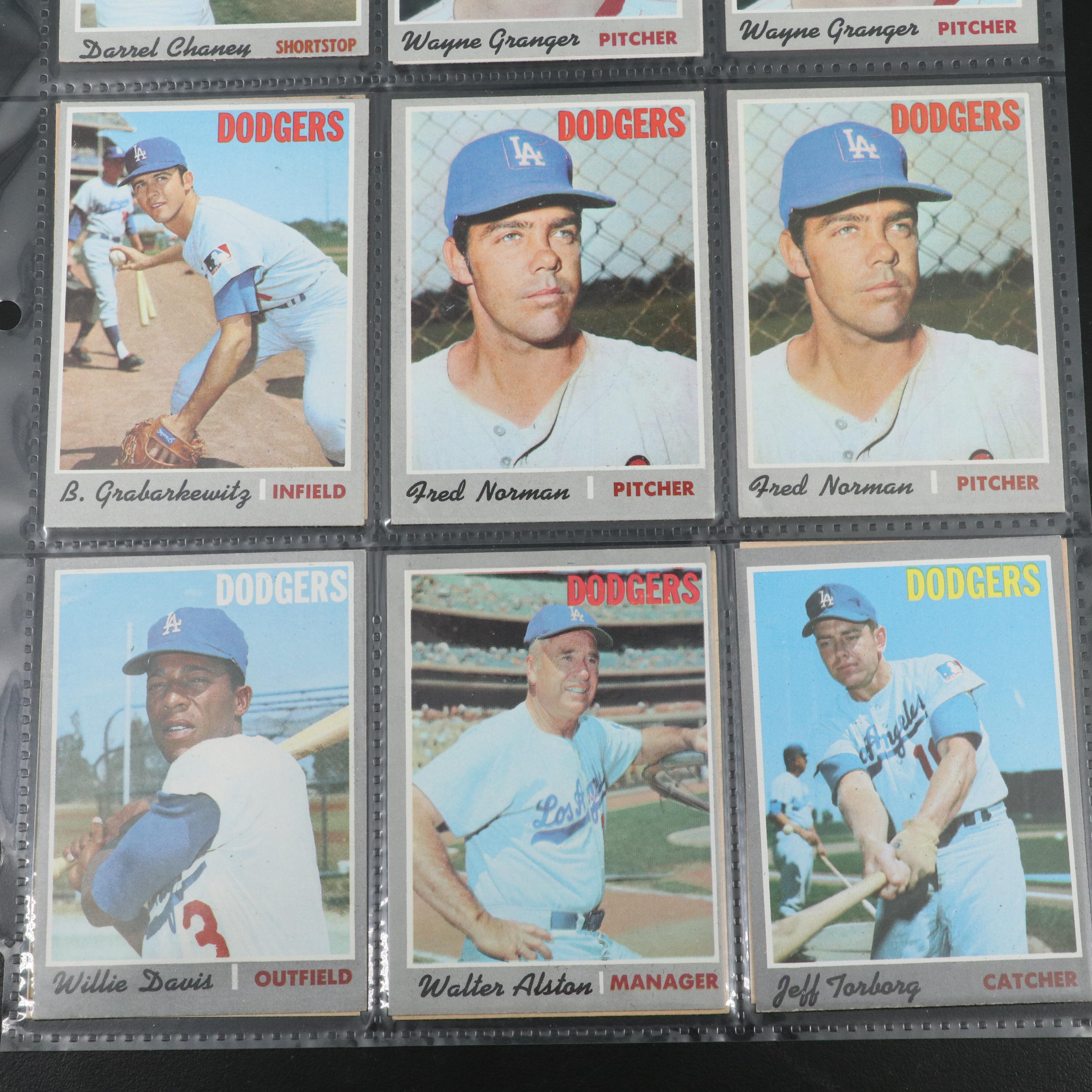 1970 Topps Baseball Cards Featuring Hank Aaron, Roberto Clemente, and More
