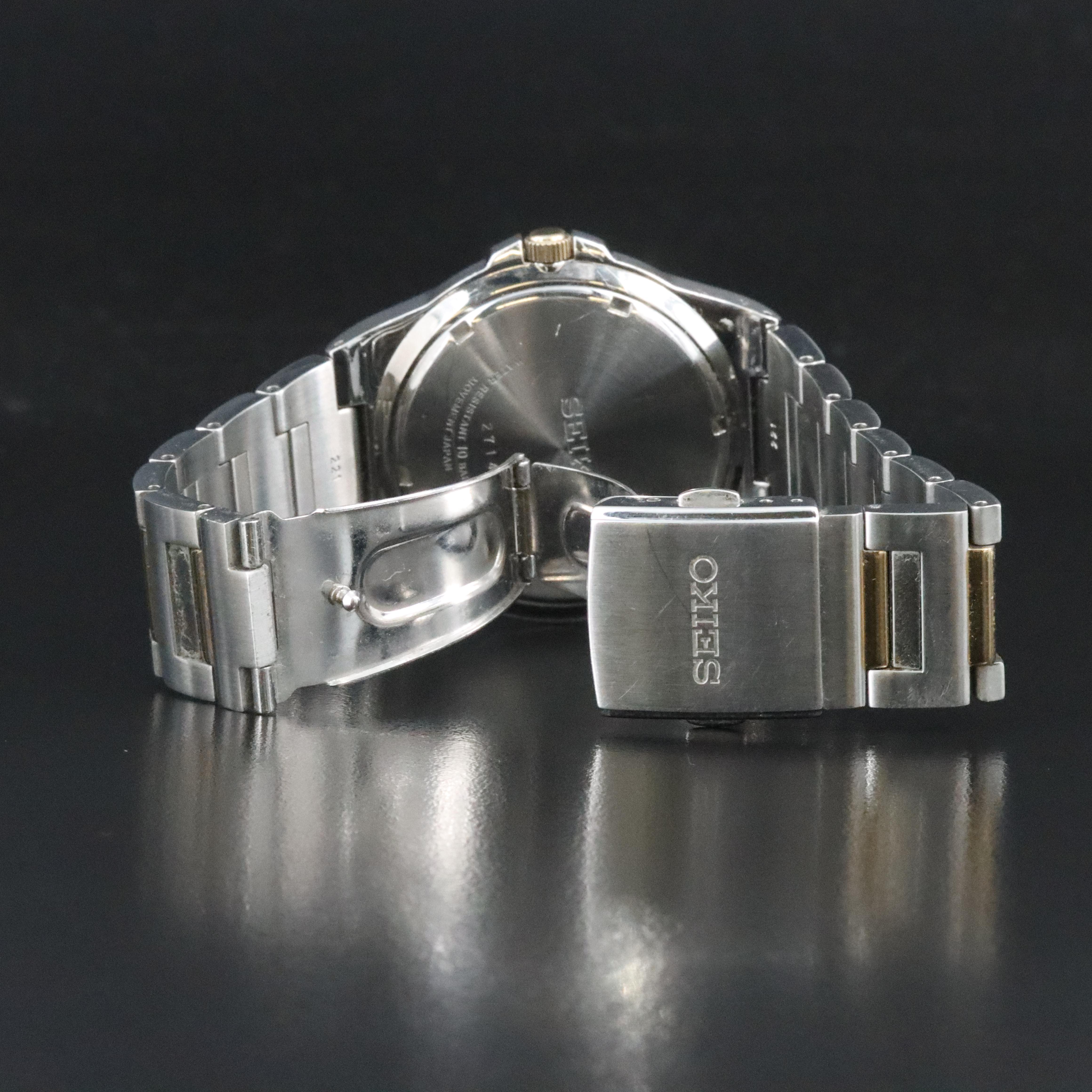 Seiko Solar 100M Two-Tone Date Watch