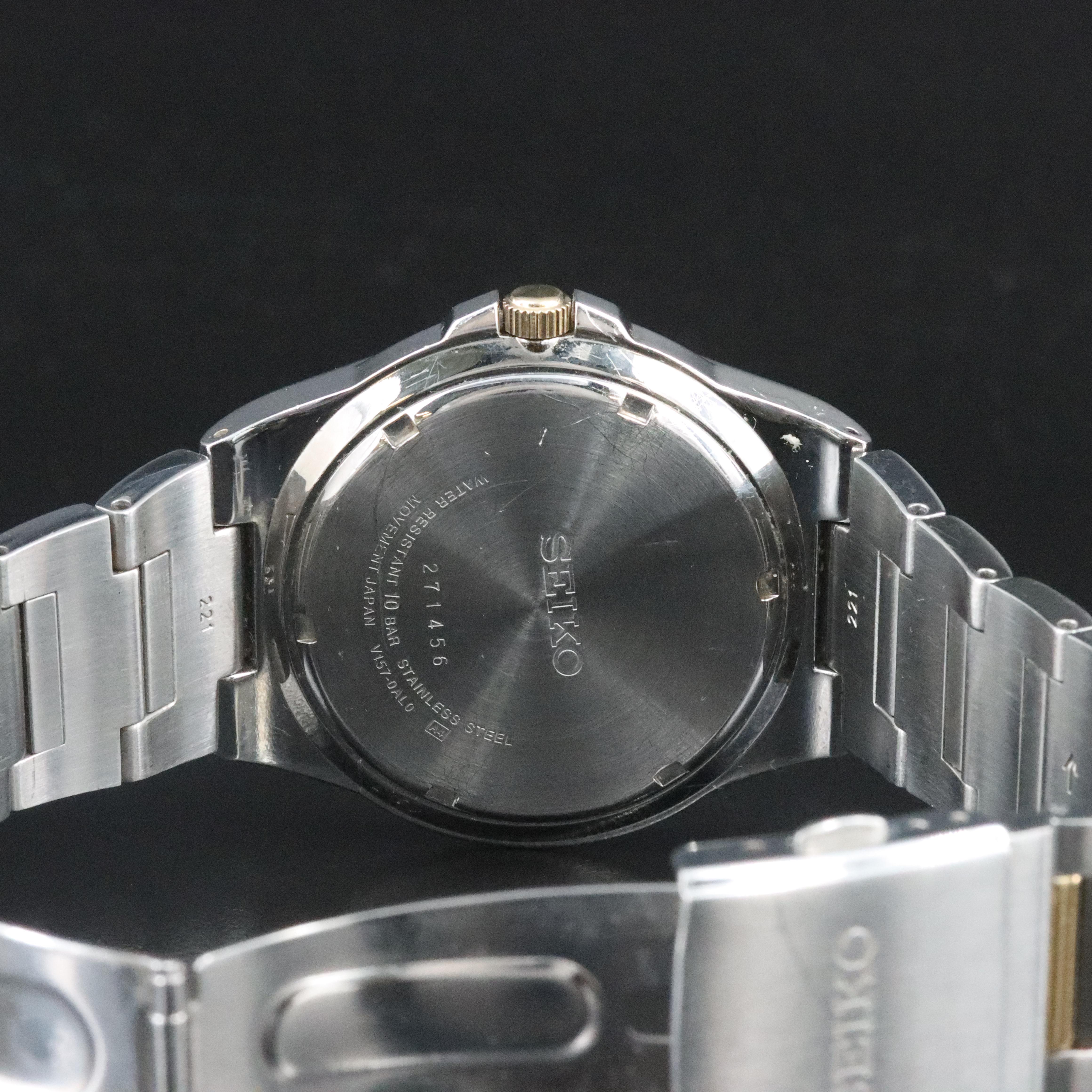 Seiko Solar 100M Two-Tone Date Watch