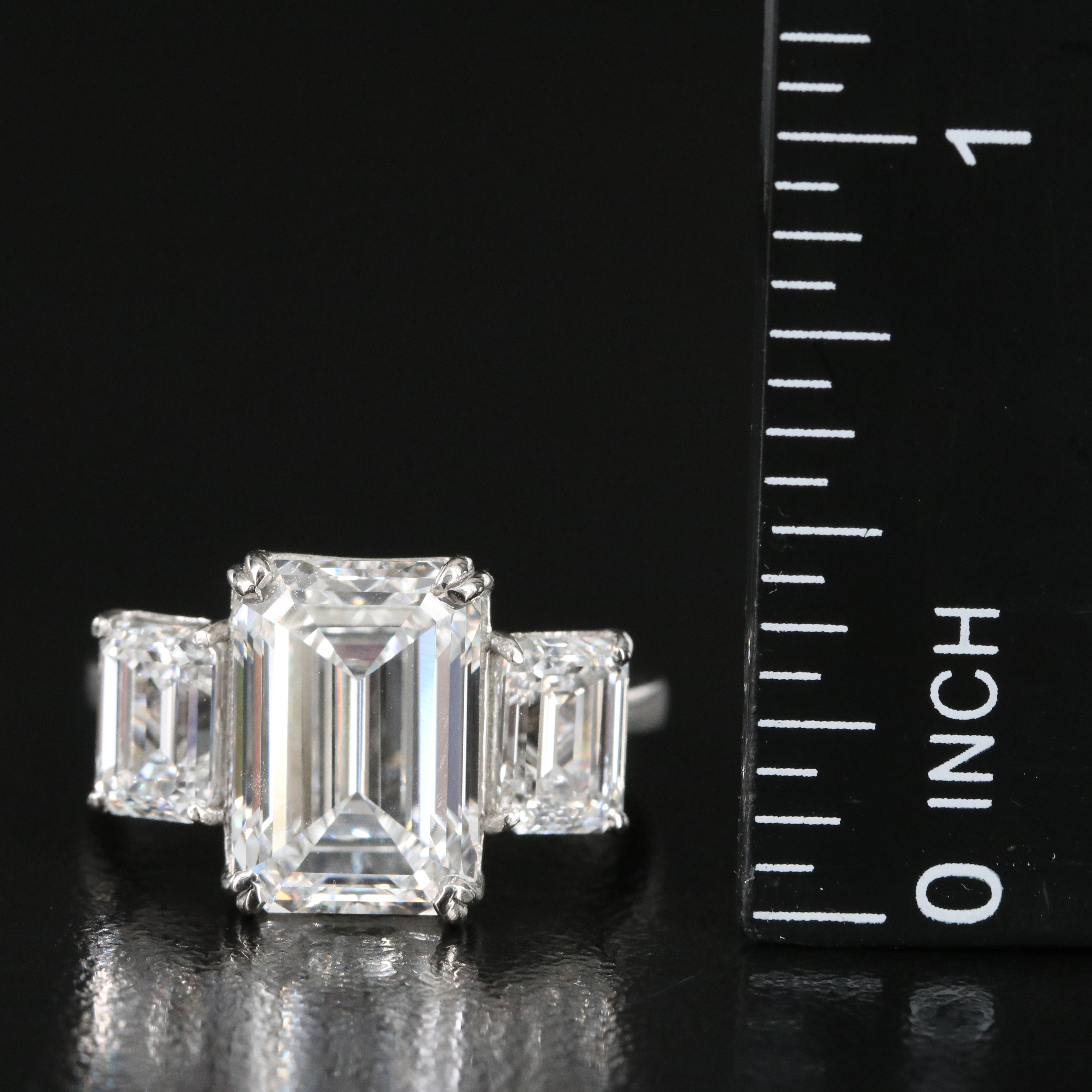 Platinum 6.92 CTW Lab Grown Diamond Ring with IGI Reports