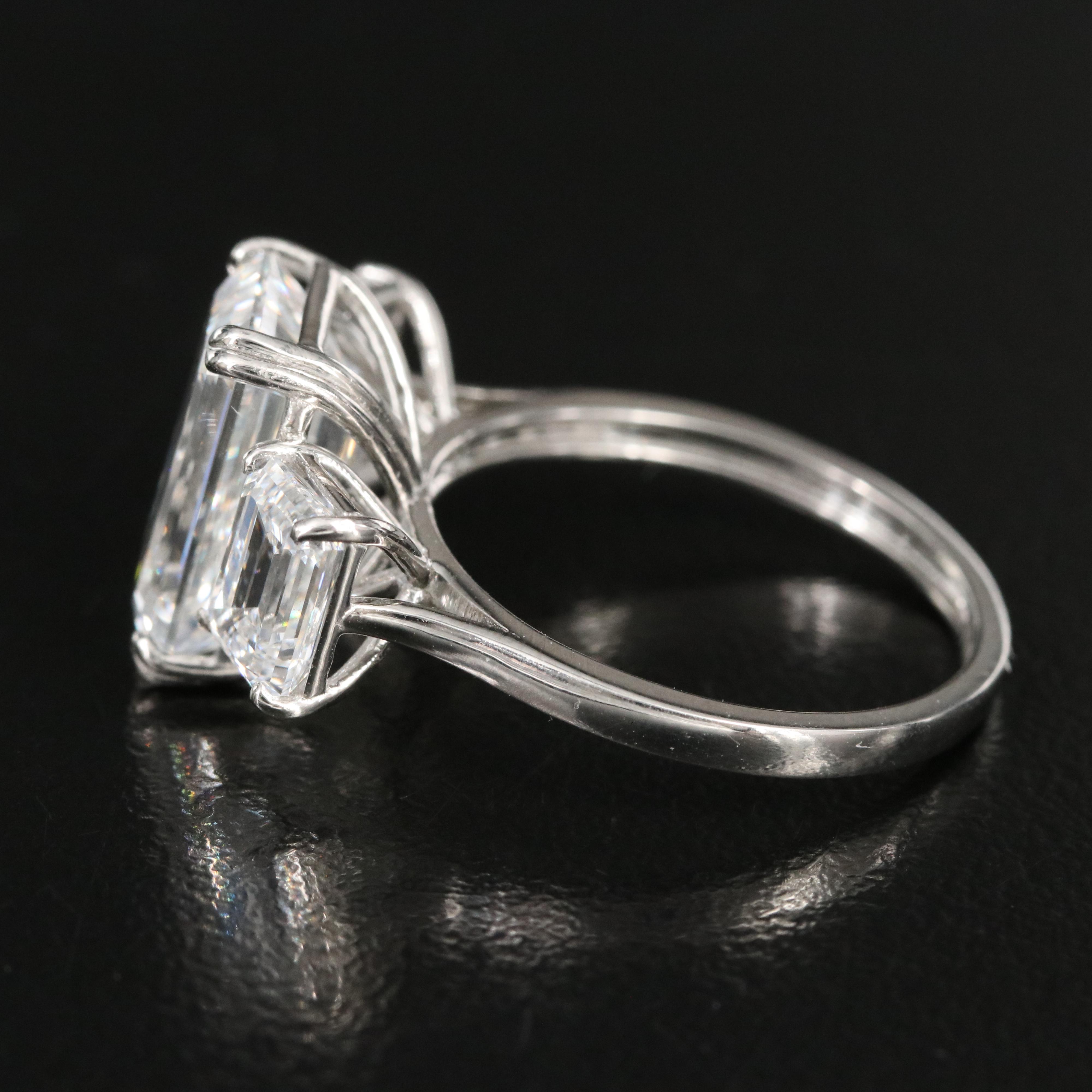Platinum 6.92 CTW Lab Grown Diamond Ring with IGI Reports
