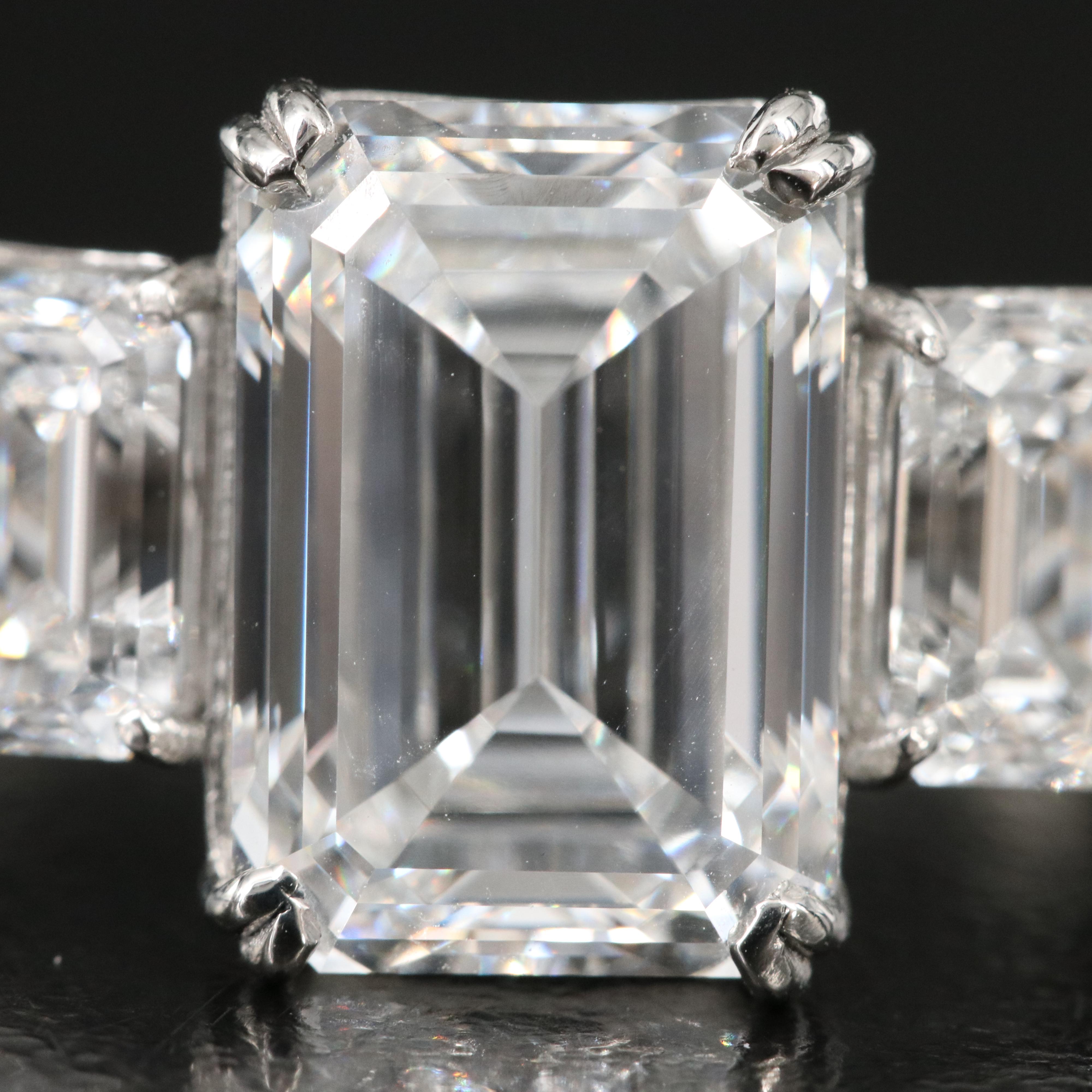 Platinum 6.92 CTW Lab Grown Diamond Ring with IGI Reports