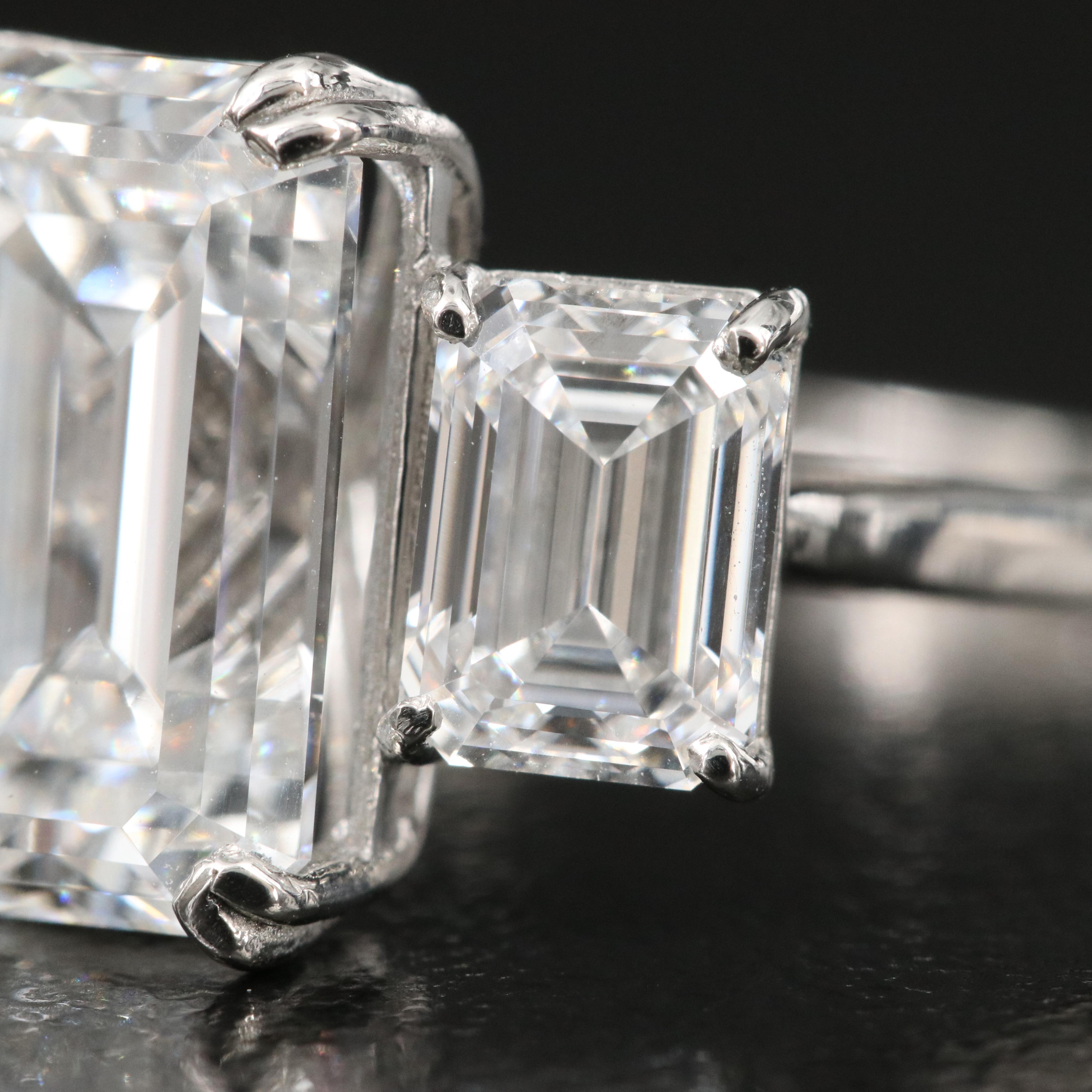 Platinum 6.92 CTW Lab Grown Diamond Ring with IGI Reports