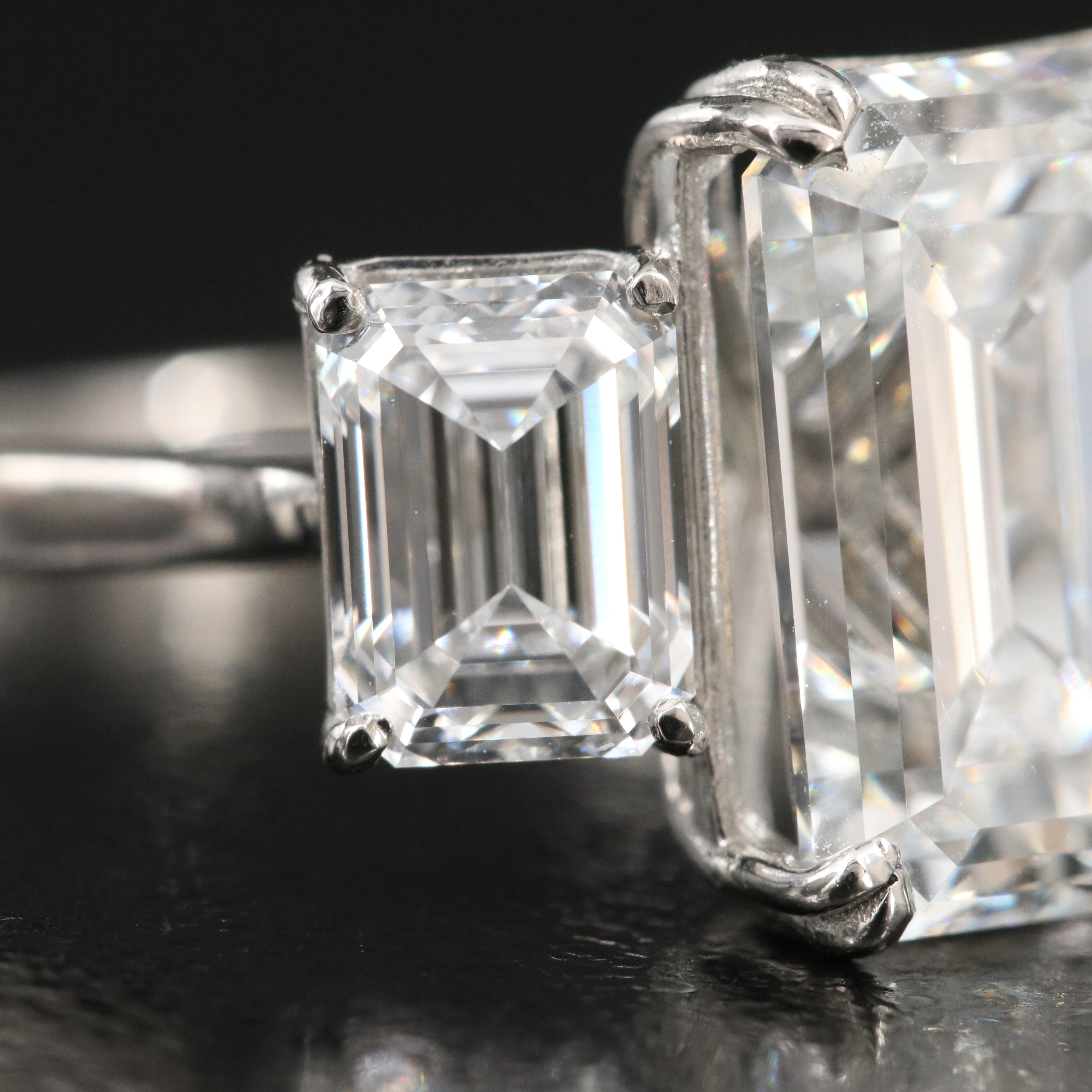 Platinum 6.92 CTW Lab Grown Diamond Ring with IGI Reports