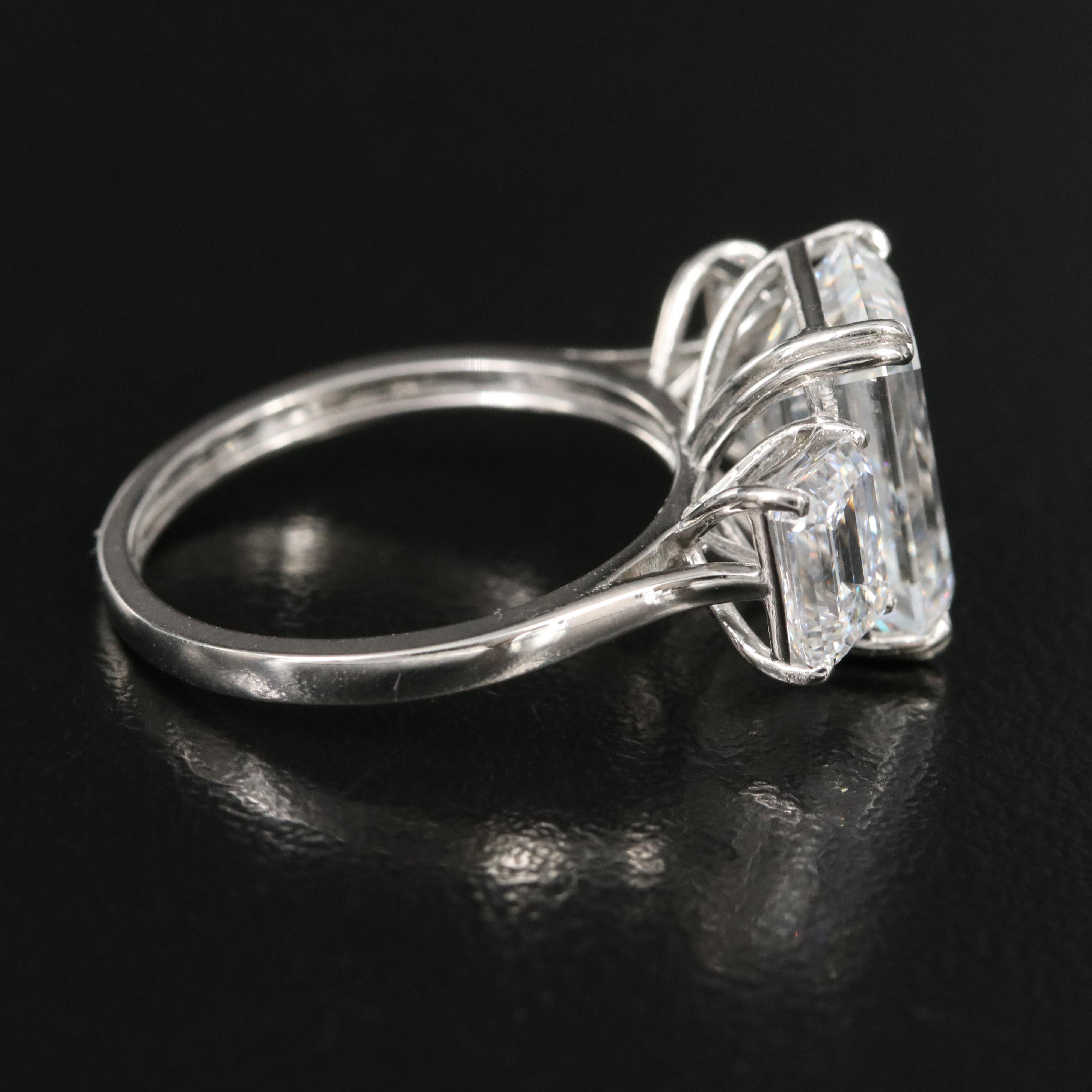 Platinum 6.92 CTW Lab Grown Diamond Ring with IGI Reports