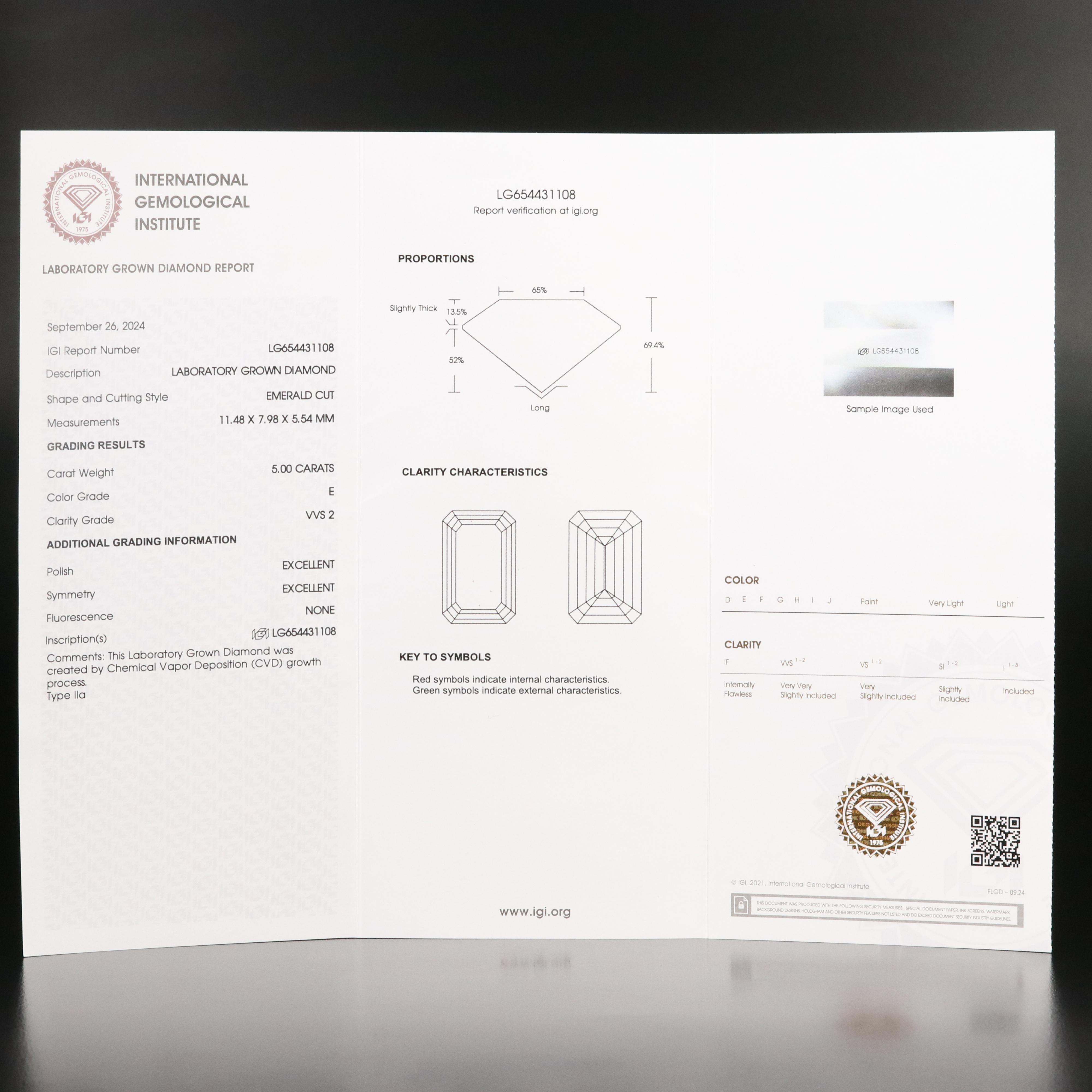 Platinum 6.92 CTW Lab Grown Diamond Ring with IGI Reports