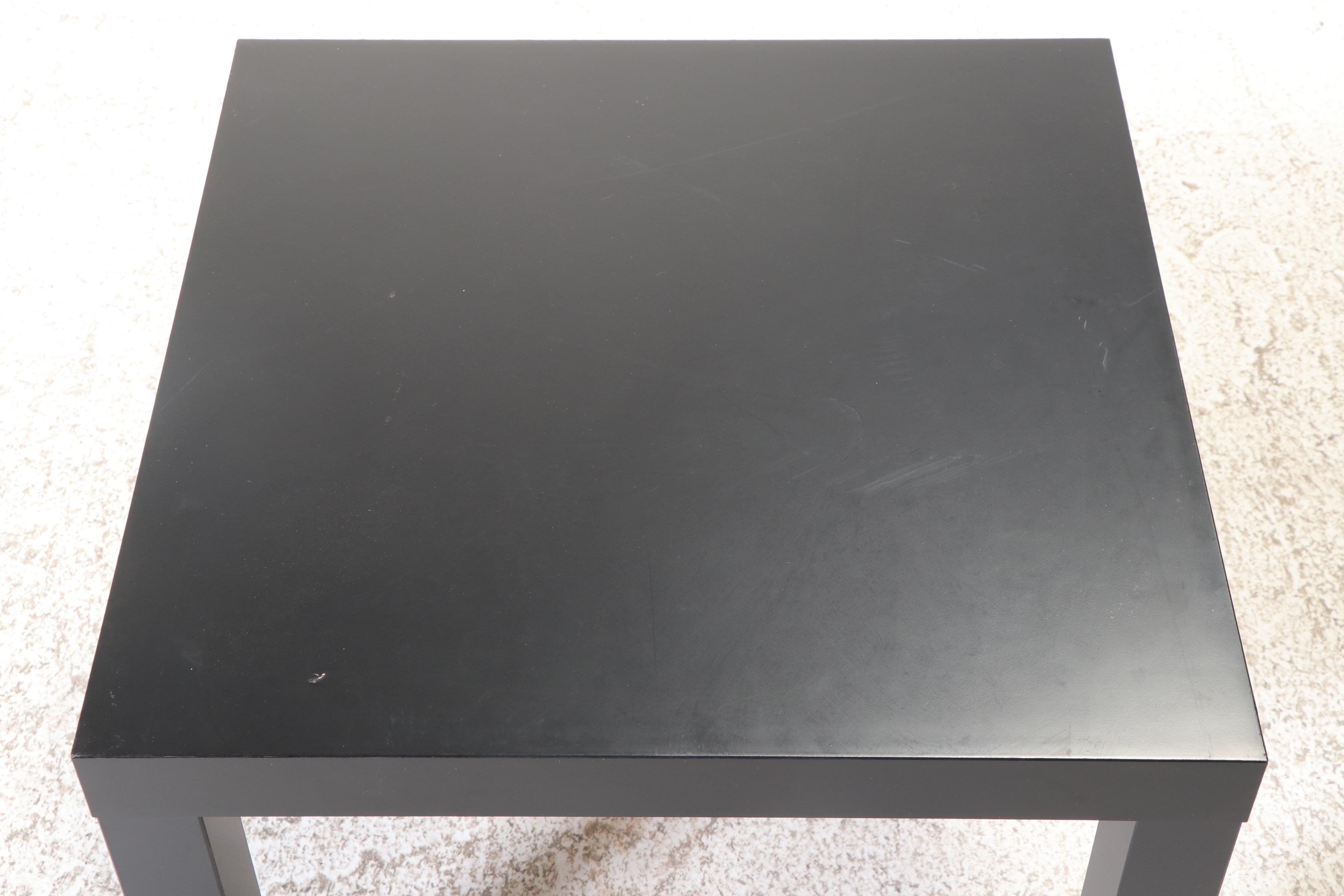 Three IKEA "Lack" Laminate Side Tables