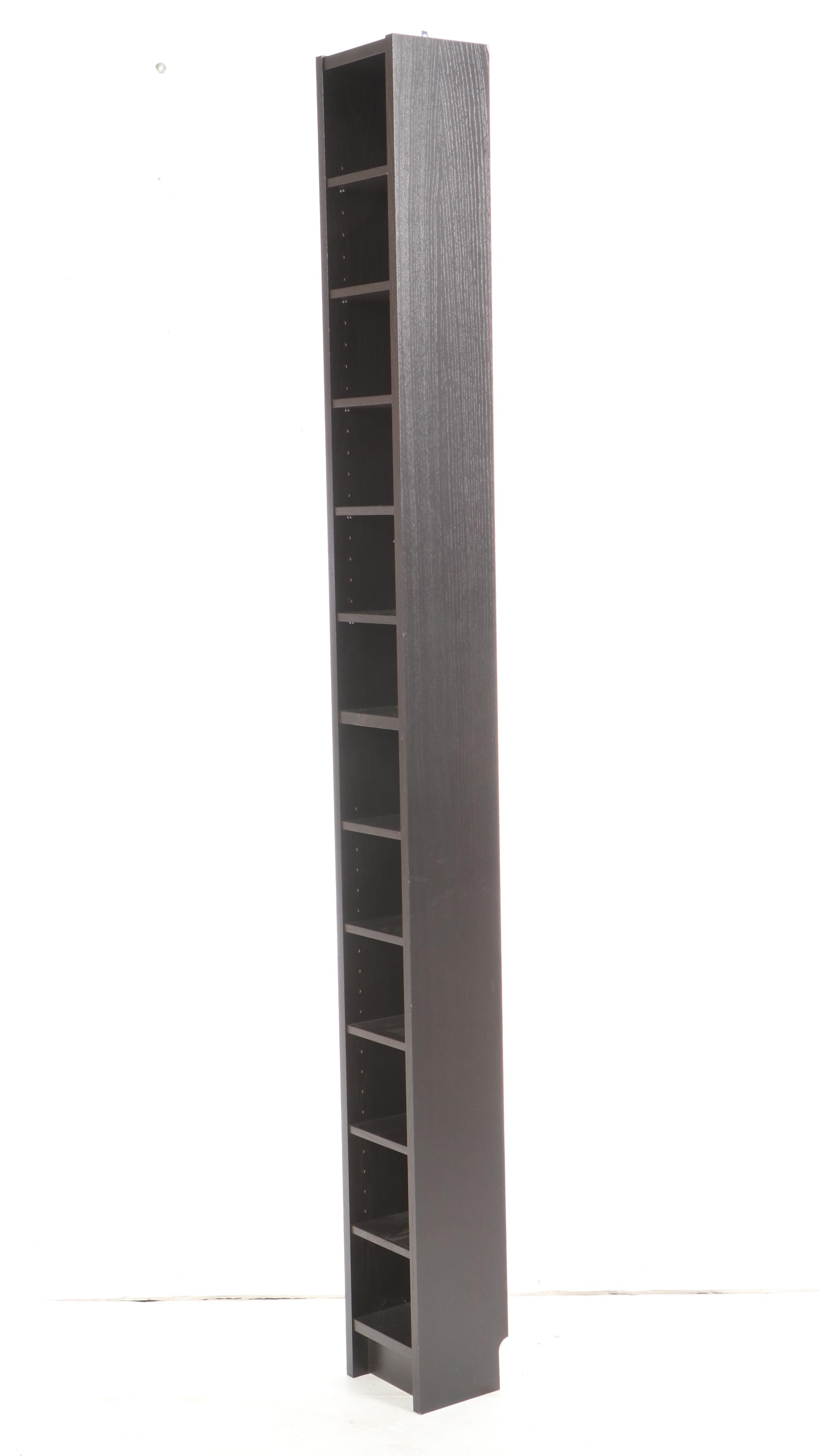 IKEA Benno Black Finish Narrow Media Storage Tower