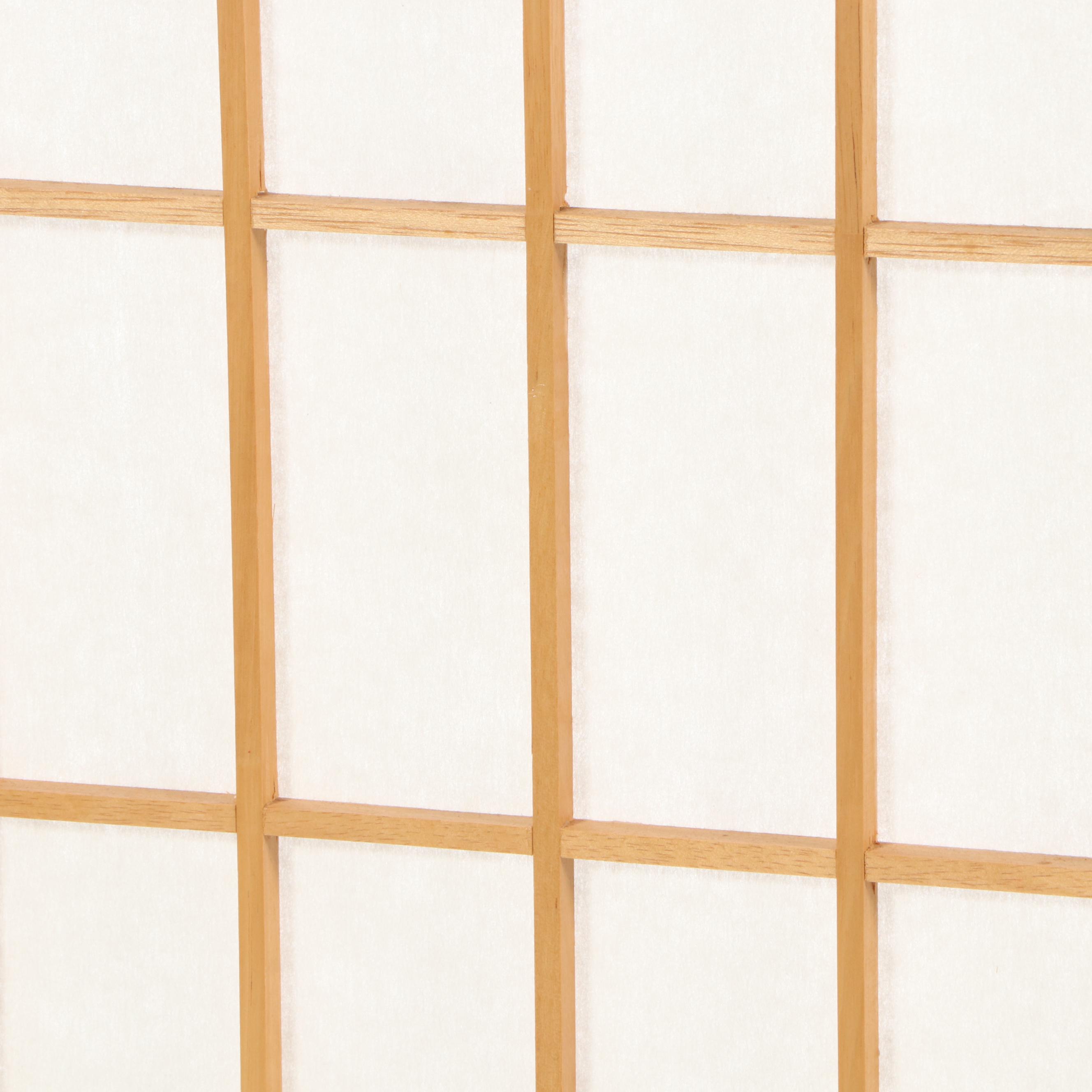 Japanese Style Hardwood and Fabric-Lined Three-Panel "Shoji" Screen