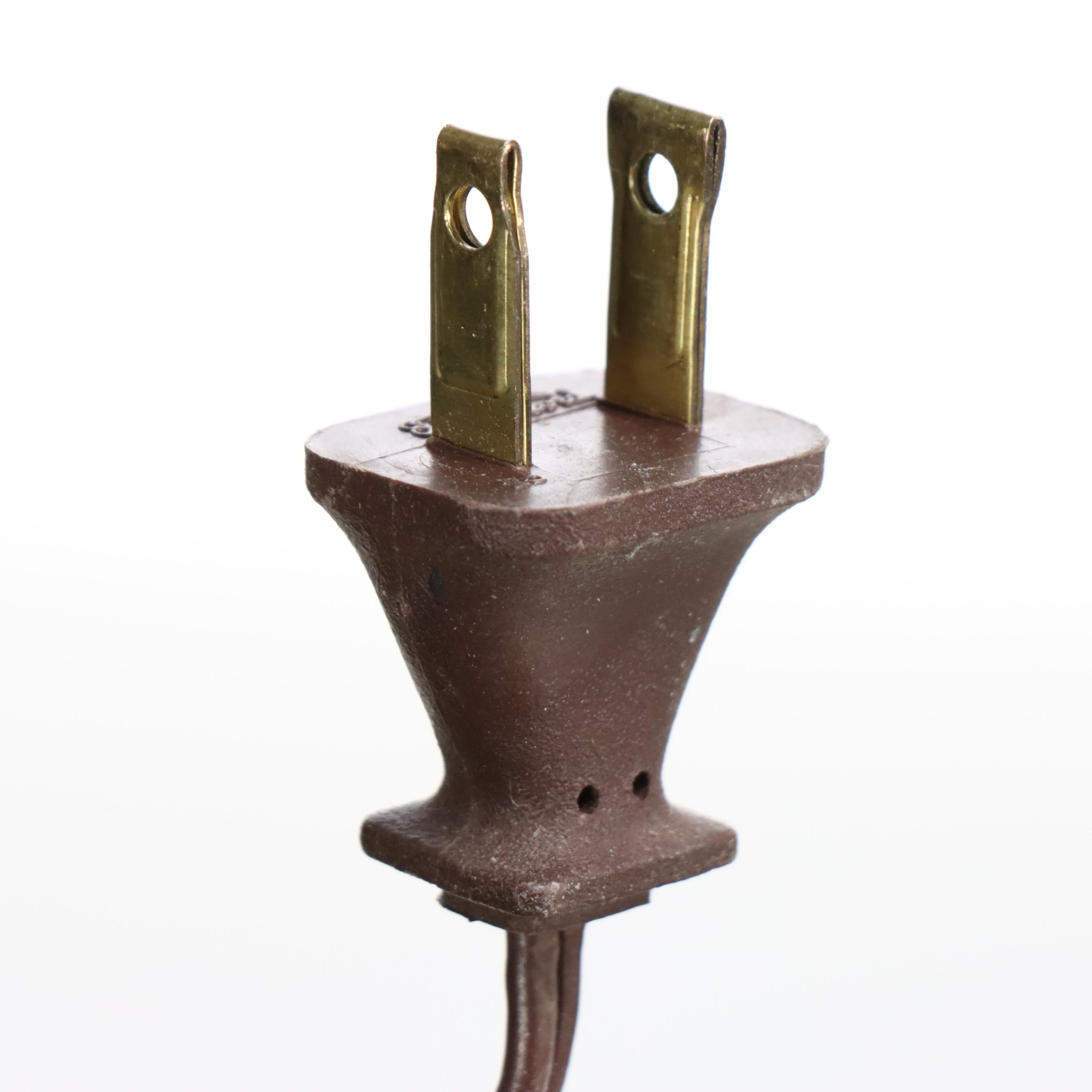 Satin Glass Parlor Lamp with Italian Amber Glass and Ceramic Oil Lamps