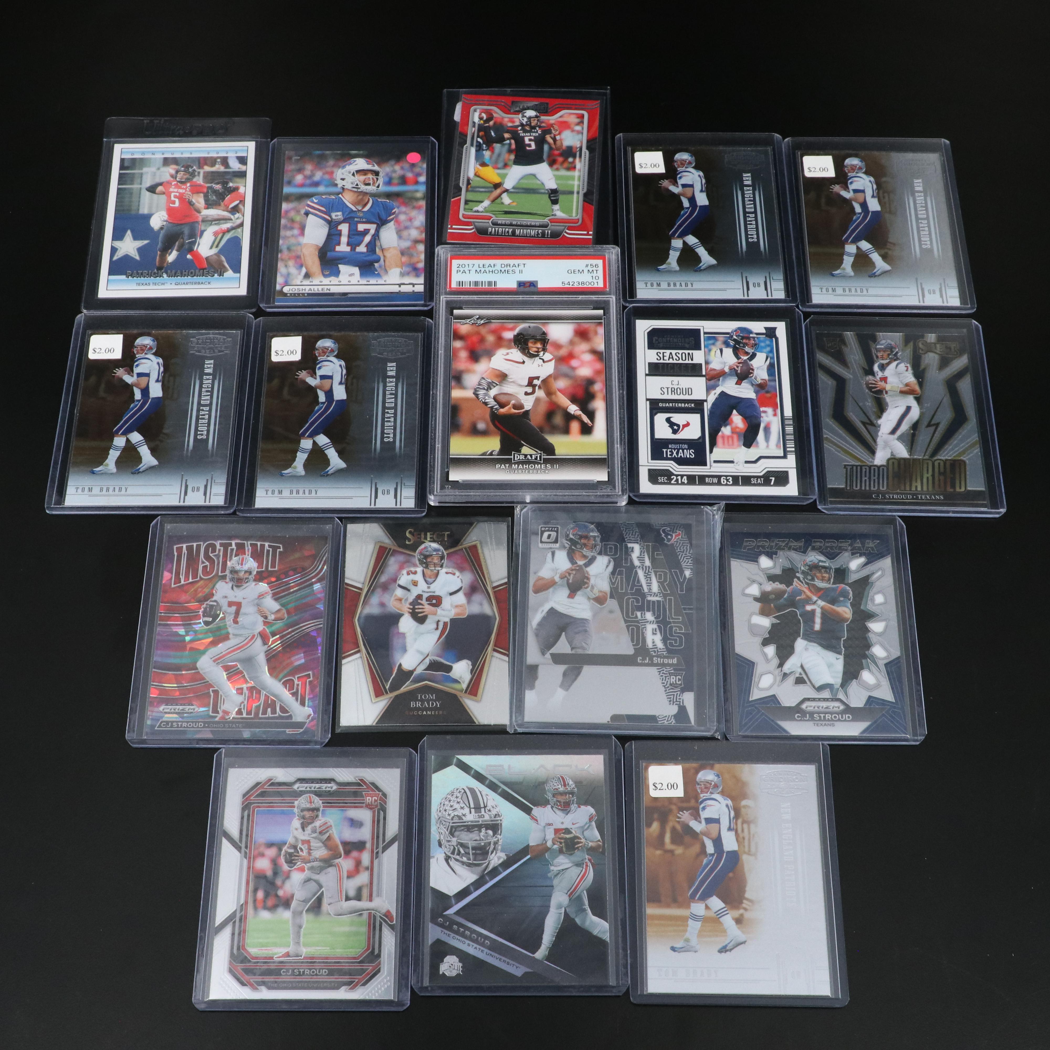 2017 Leaf Draft Patrick Mahomes Rookie Year Card Graded PSA 10 with More