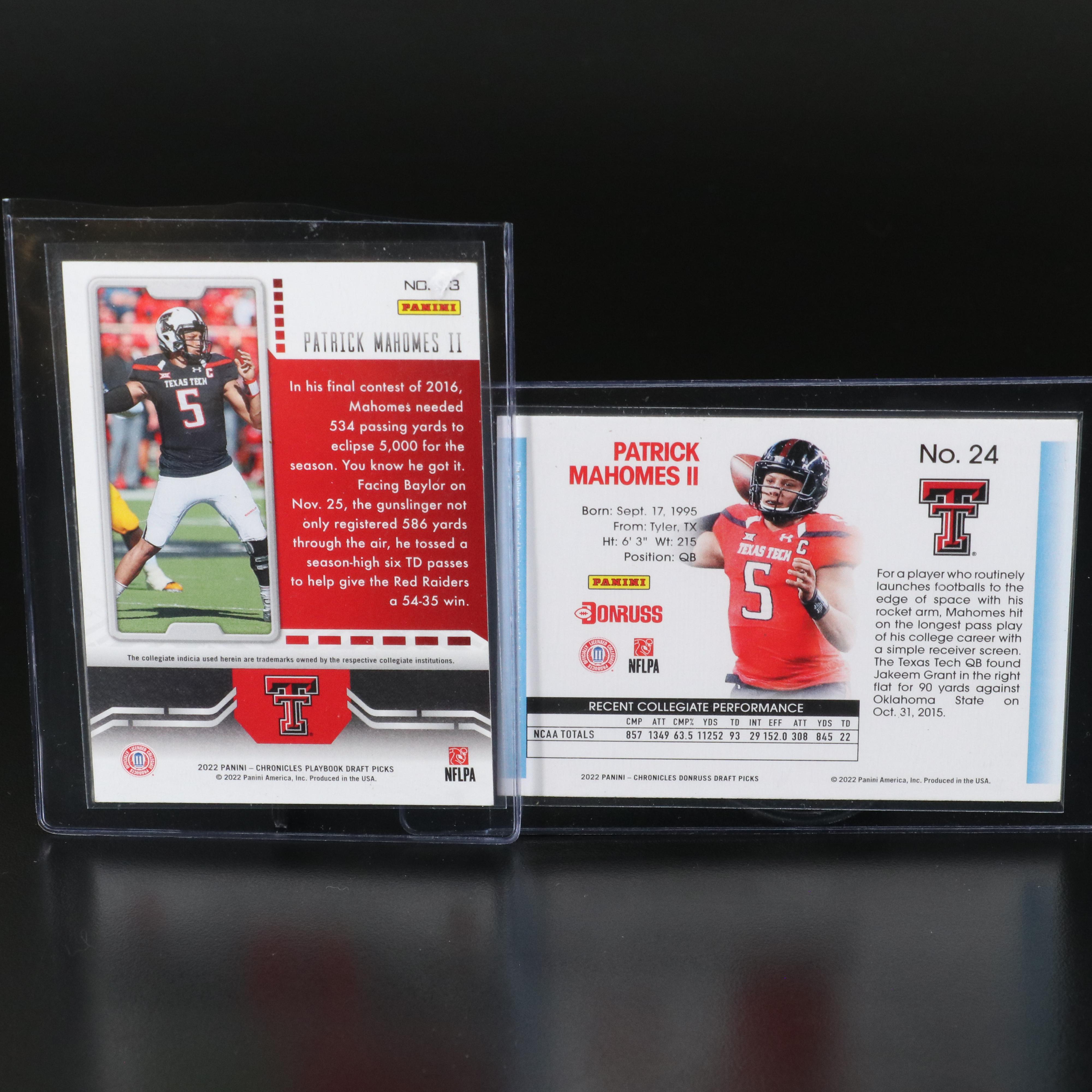 2017 Leaf Draft Patrick Mahomes Rookie Year Card Graded PSA 10 with More