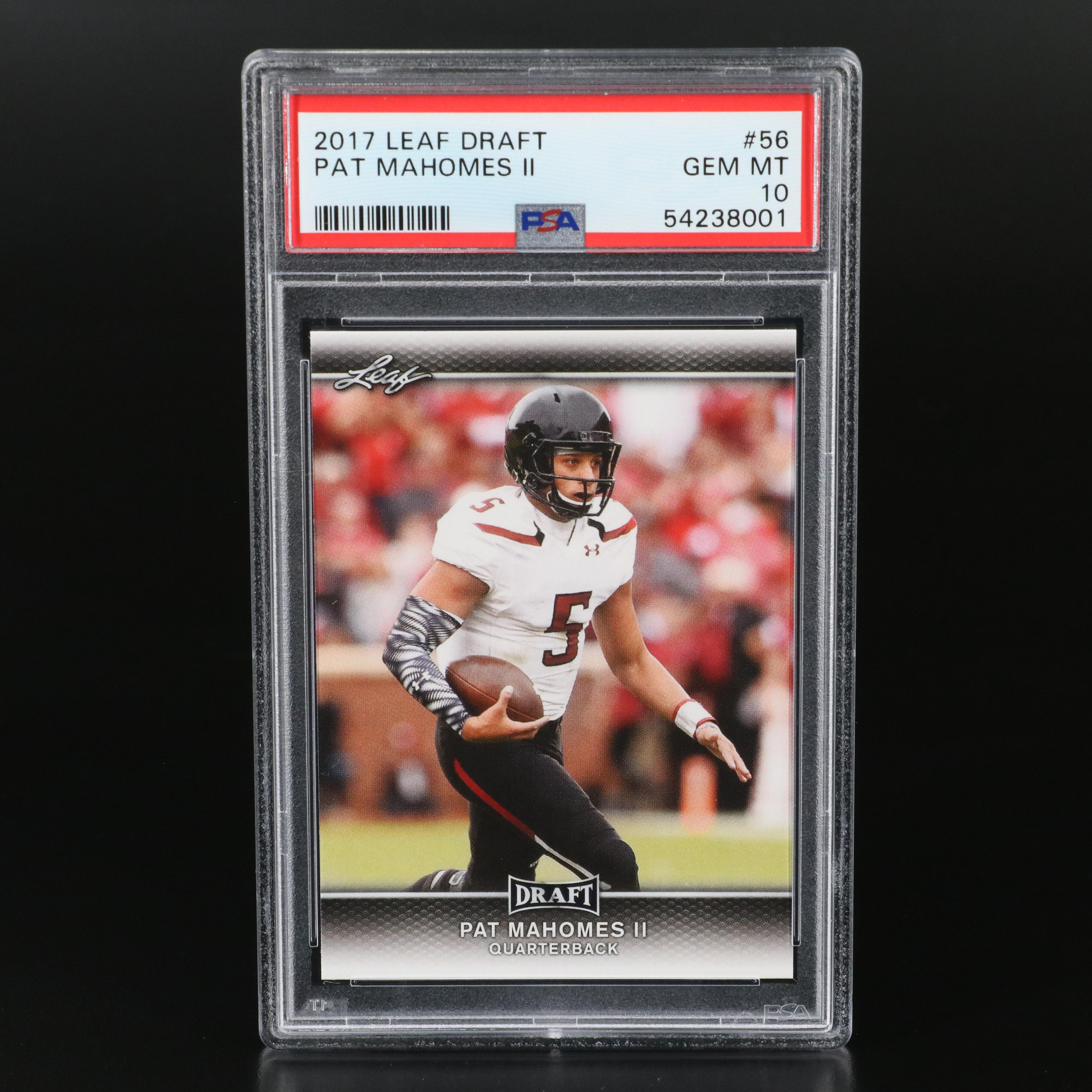 2017 Leaf Draft Patrick Mahomes Rookie Year Card Graded PSA 10 with More