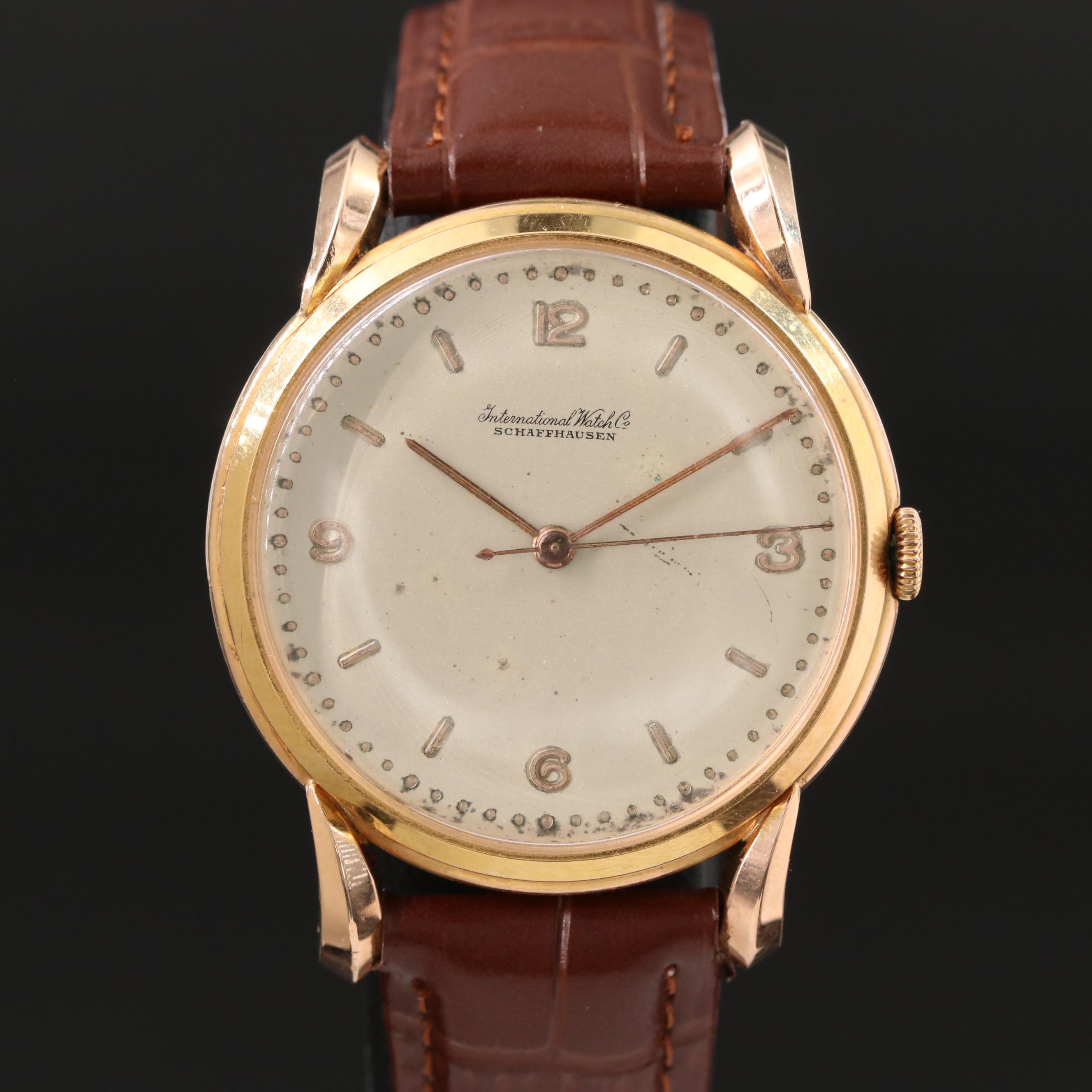 International Watch Co. (IWC) 18K Gold 36.5mm Manual Wind Watch