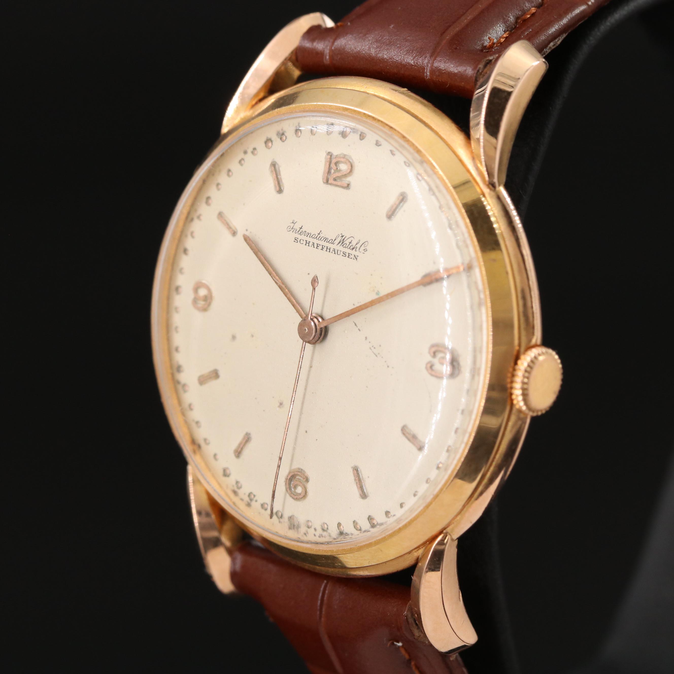 International Watch Co. (IWC) 18K Gold 36.5mm Manual Wind Watch