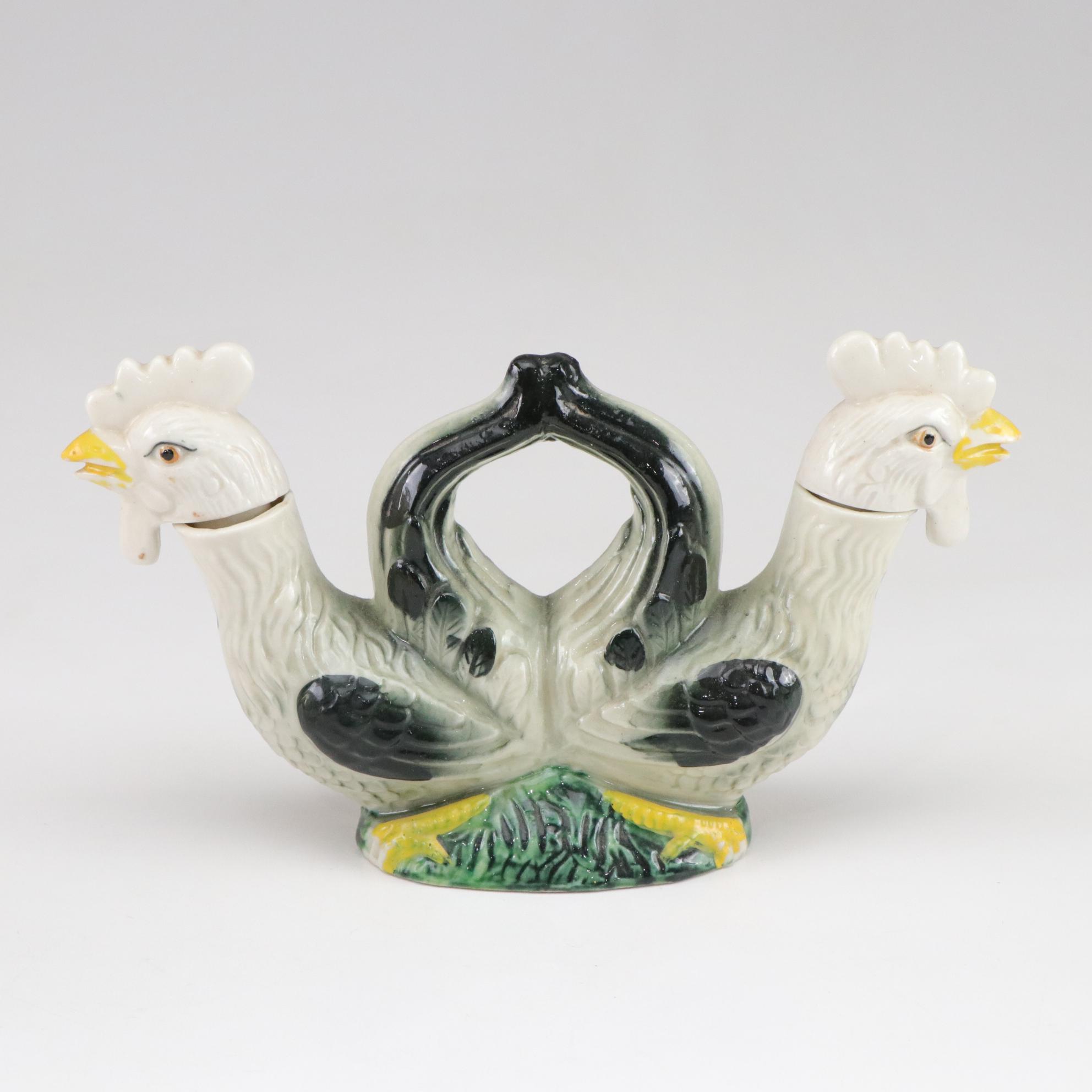 Novelty Rooster Oil & Vinegar, Hall Metal Cozy Teapot and Other Figural Kitchen