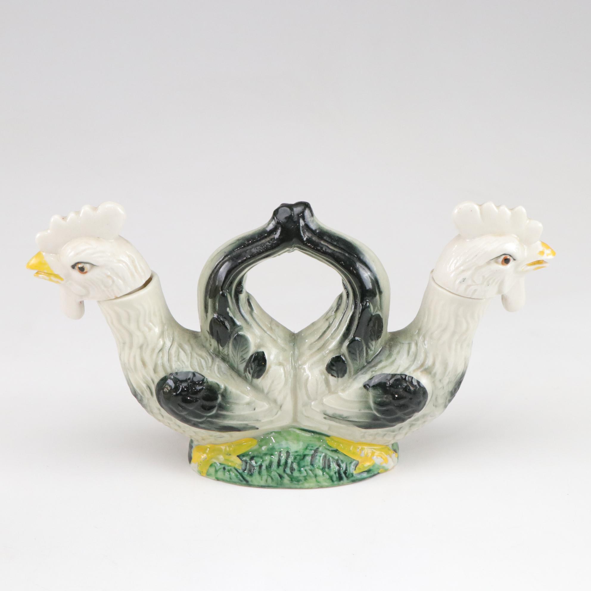 Novelty Rooster Oil & Vinegar, Hall Metal Cozy Teapot and Other Figural Kitchen