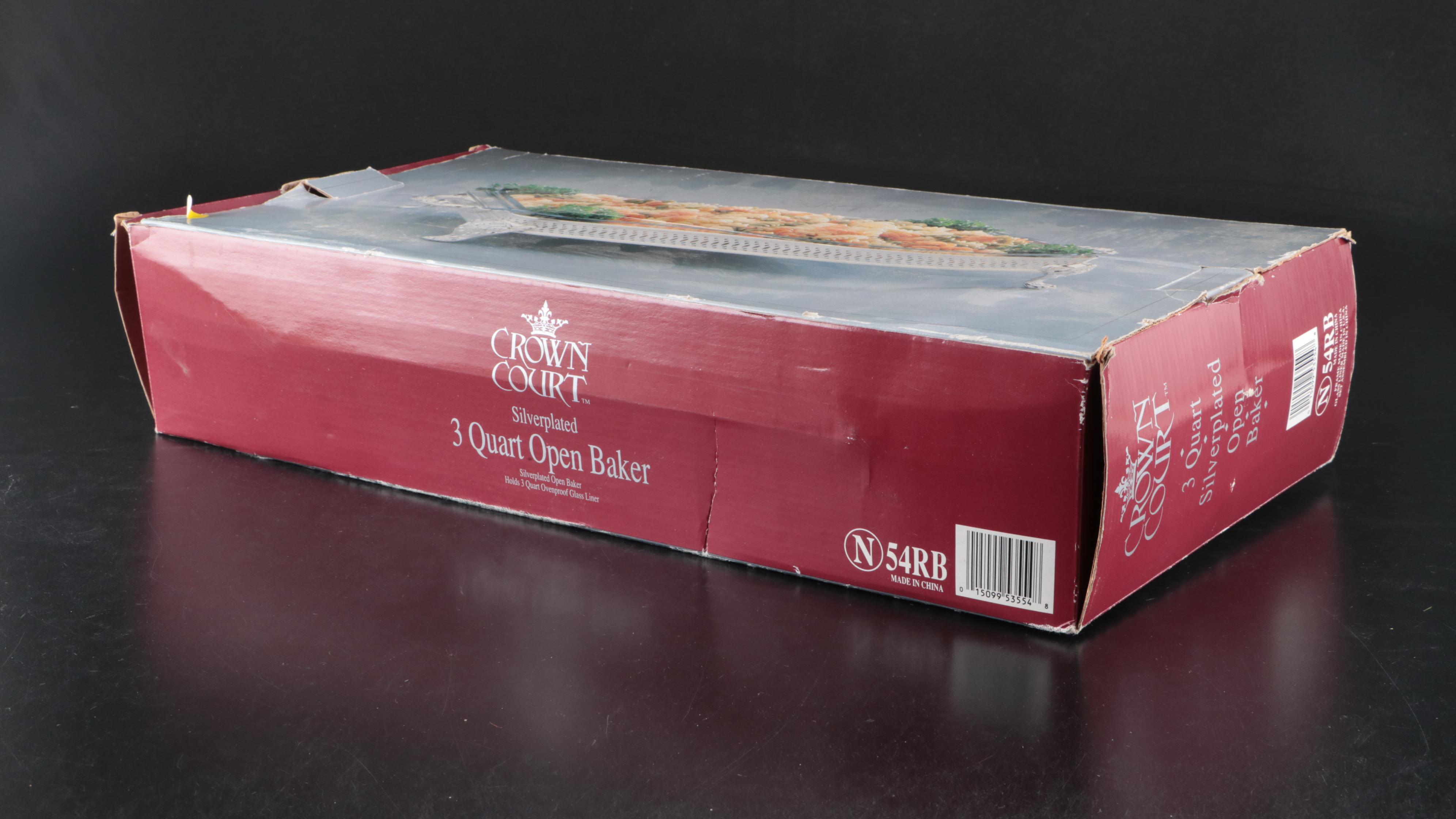 Crown Court Casserole Dish with Silver Plate Holder