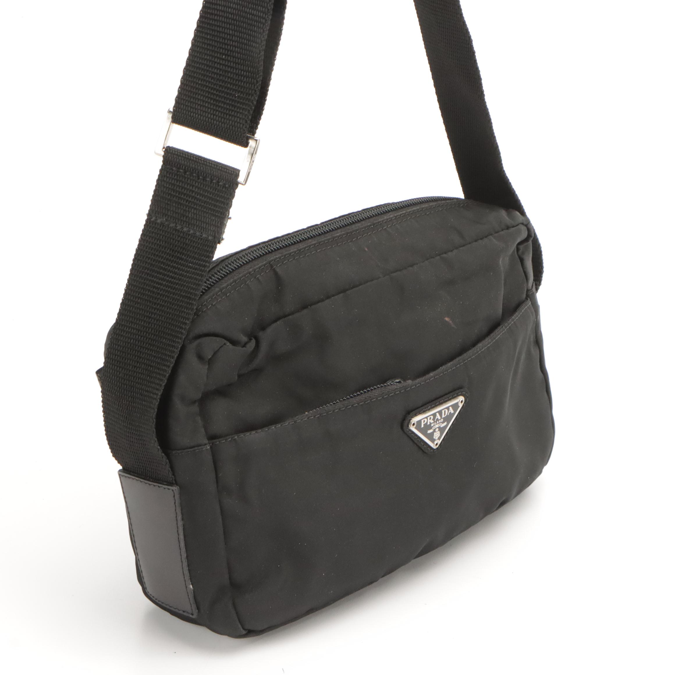 Prada Shoulder Bag in Black Nylon Tessuto