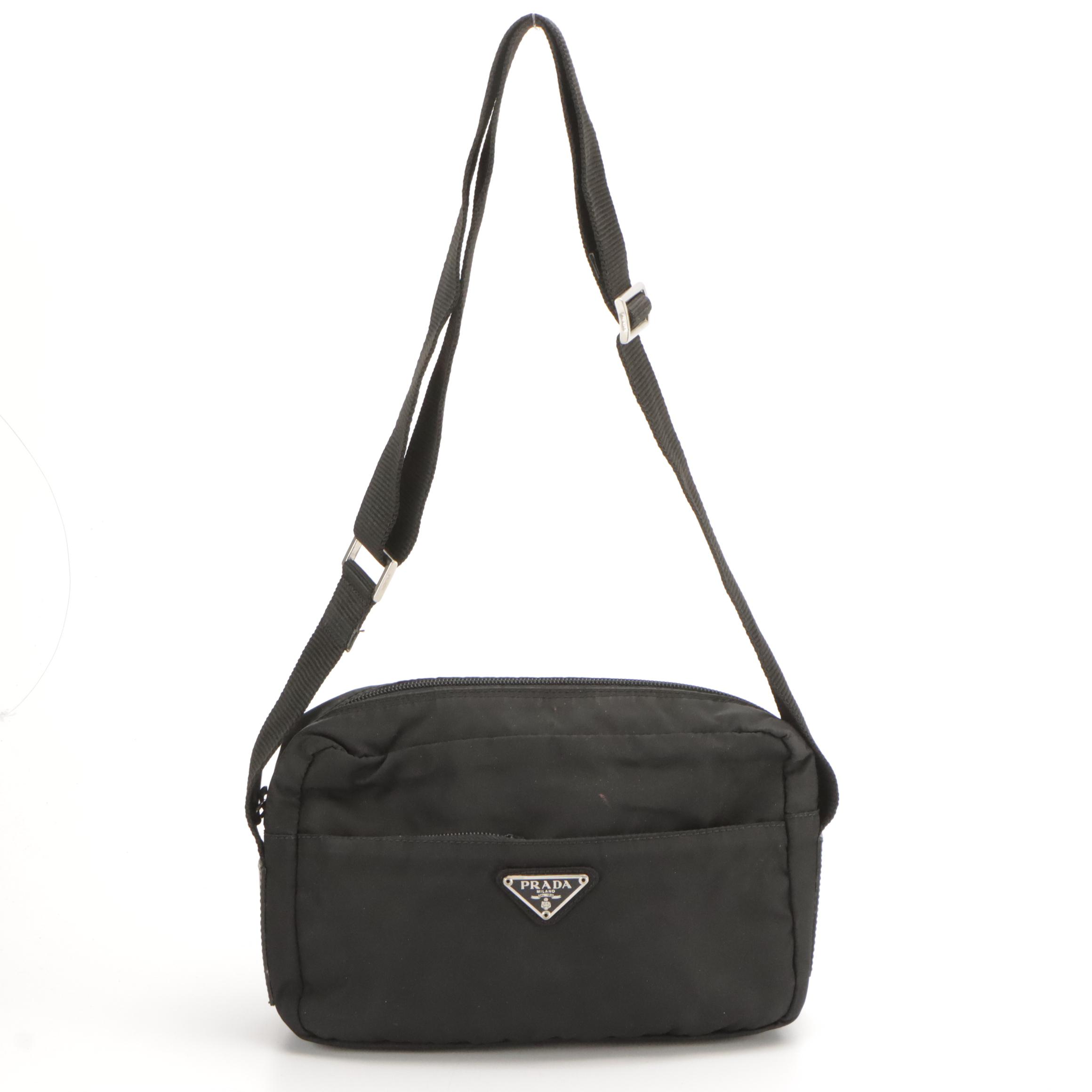 Prada Shoulder Bag in Black Nylon Tessuto