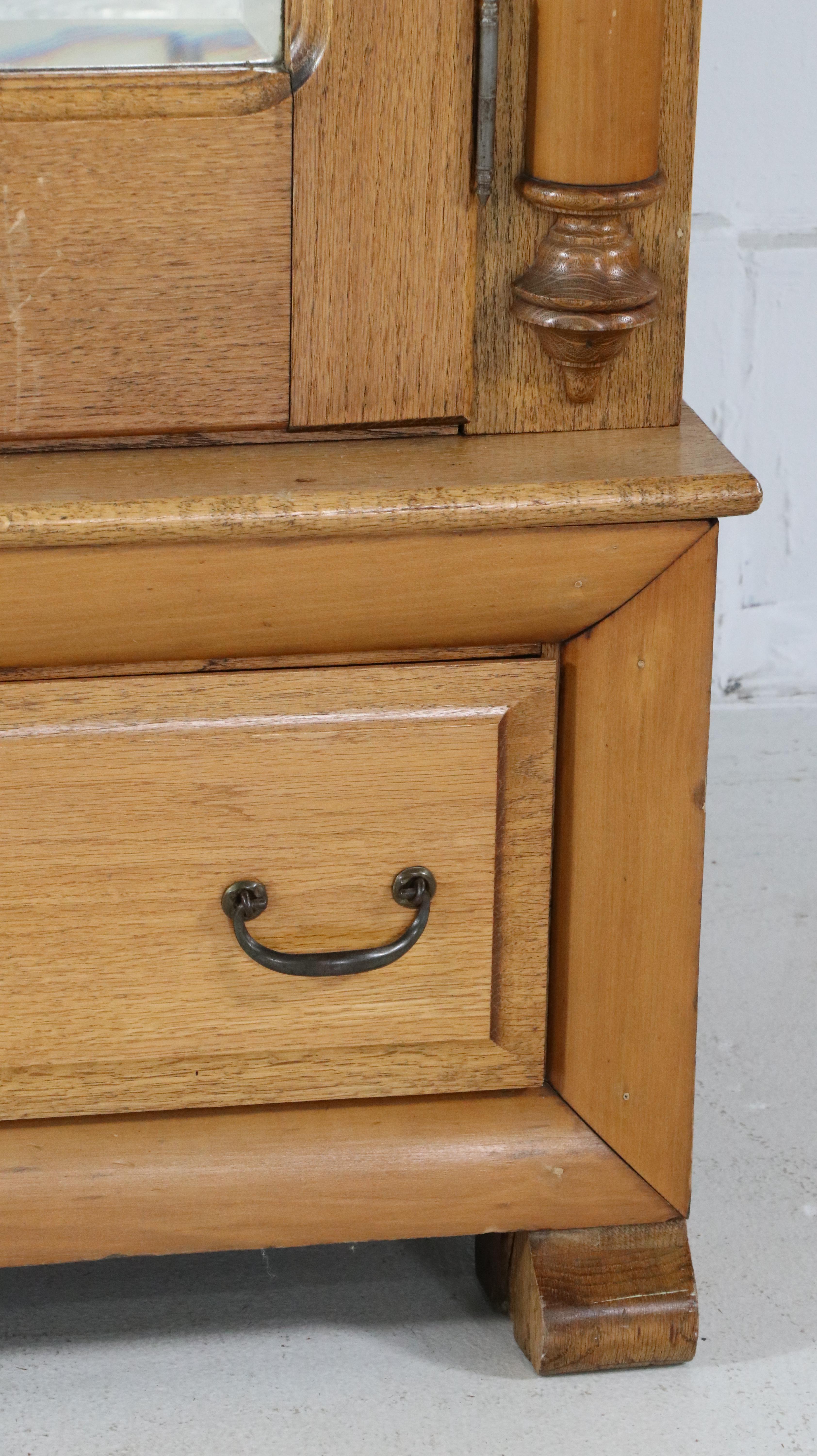 Empire Style Oak Wardrobe, 20th Century