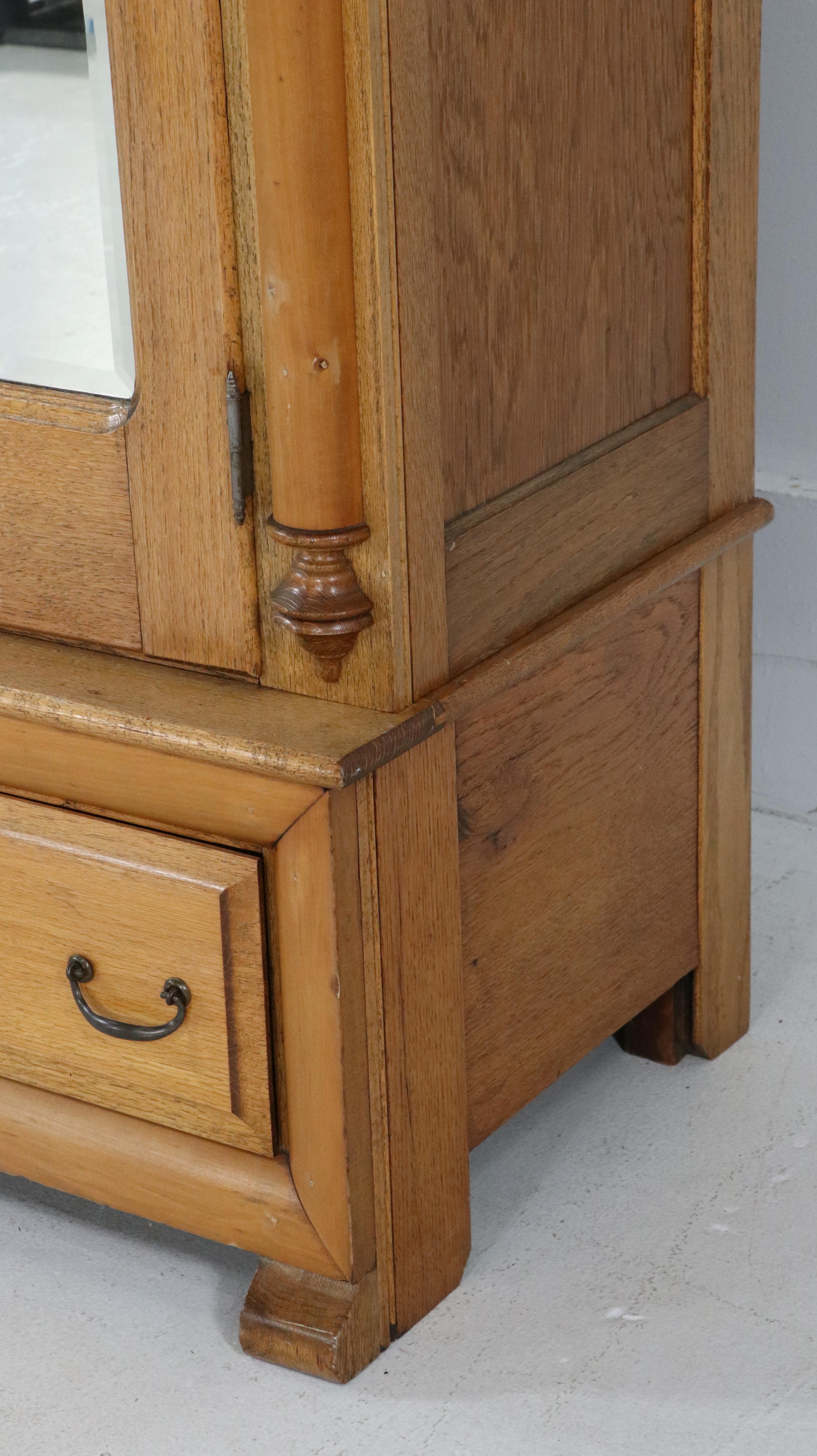 Empire Style Oak Wardrobe, 20th Century